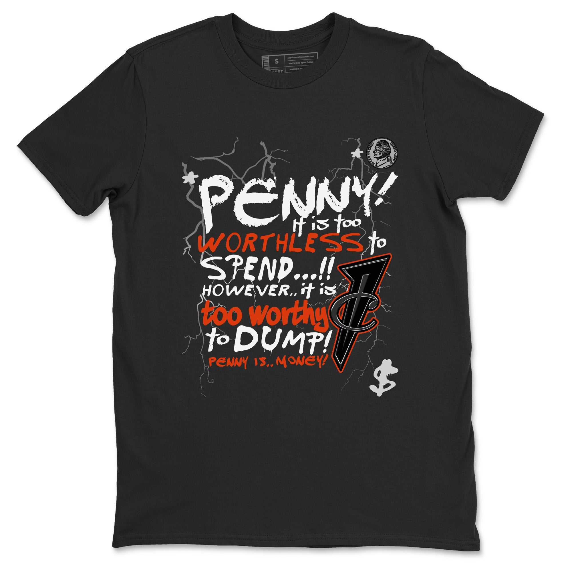 Foams One Jin shirts to match jordans Penny Is sneaker match tees Air Foamposite One Jin match shoes to clothes Drip Gear Zone unisex cotton Black 2 shirts