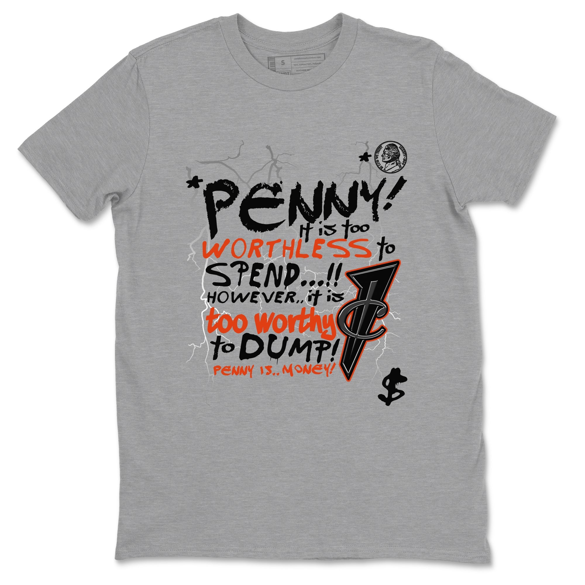 Foams One Jin shirts to match jordans Penny Is sneaker match tees Air Foamposite One Jin match shoes to clothes Drip Gear Zone unisex cotton Heather Grey 2 shirts