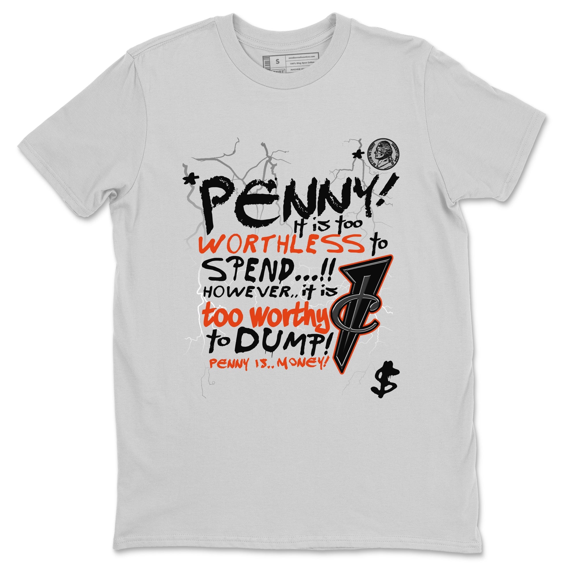Foams One Jin shirts to match jordans Penny Is sneaker match tees Air Foamposite One Jin match shoes to clothes Drip Gear Zone unisex cotton Silver 2 shirts