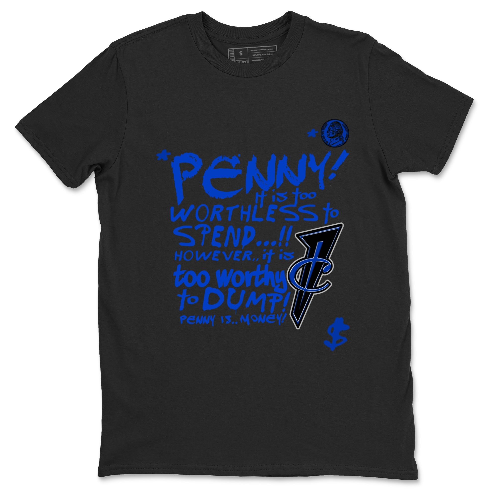 Foams One Royal shirts to match jordans Penny Is sneaker match tees Air Foamposite One Royal match shoes to clothes Drip Gear Zone unisex cotton Black 2 shirts