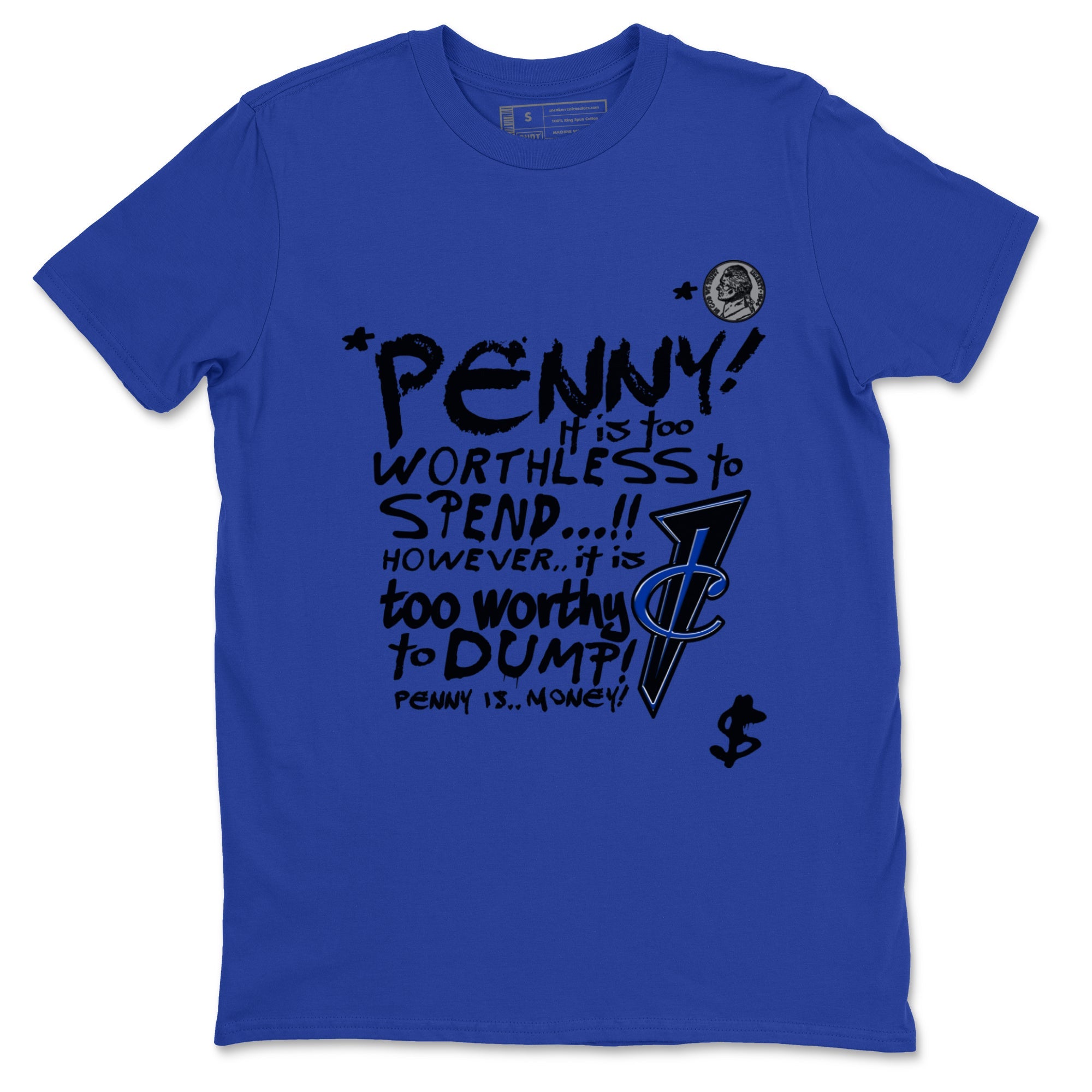 Foams One Royal shirts to match jordans Penny Is sneaker match tees Air Foamposite One Royal match shoes to clothes Drip Gear Zone unisex cotton Royal Blue 2 shirts