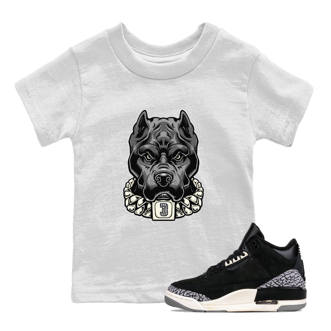 Air Jordan 3 Off Noir shirt to match jordans Pitbull sneaker tees Air Jordan 3 Retro Off Noir Drip Gear Zone Baby Toddler White 1 T-Shirt