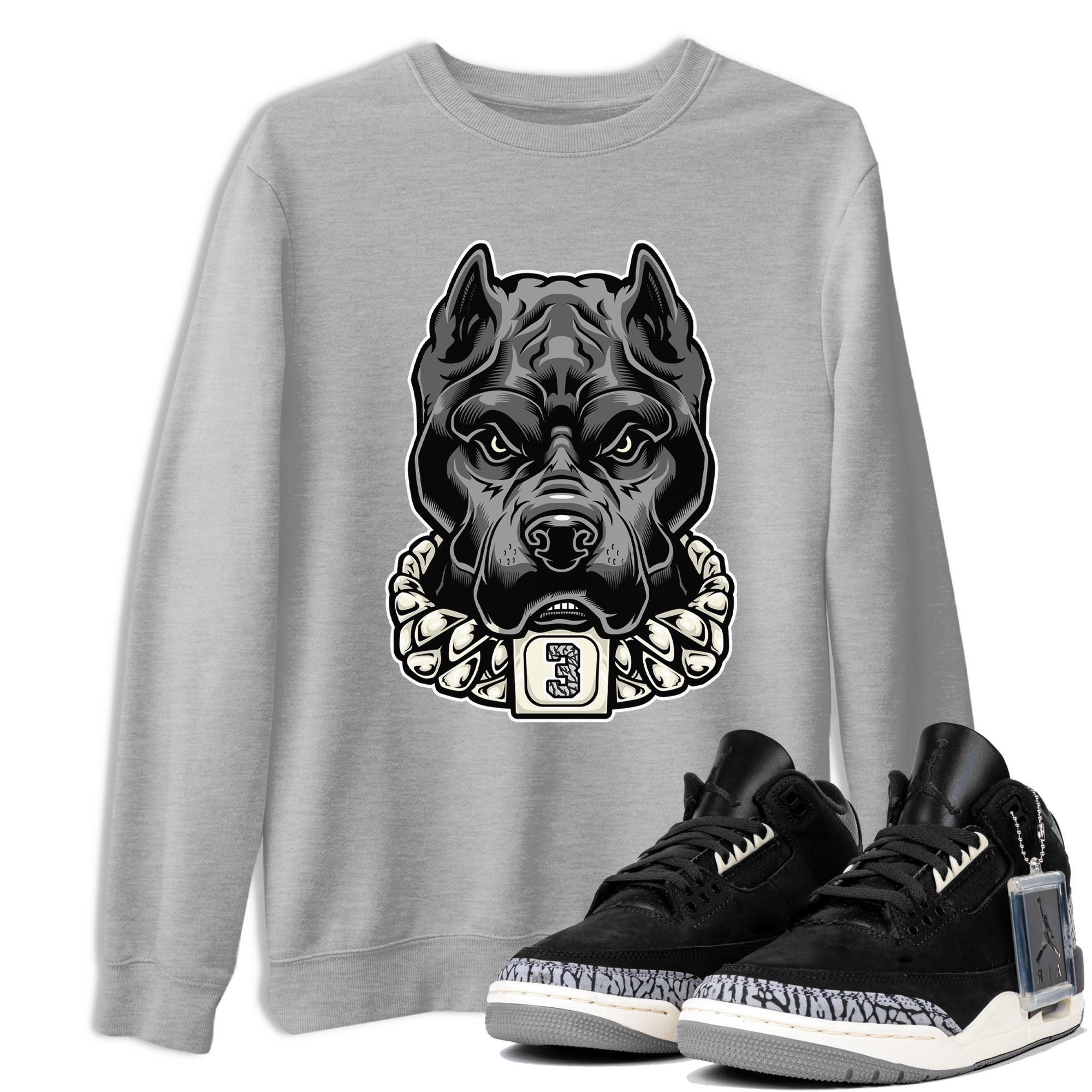 Air Jordan 3 Off Noir shirt to match jordans Pitbull sneaker tees Air Jordan 3 Retro Off Noir Drip Gear Zone Unisex Heather Grey 1 T-Shirt