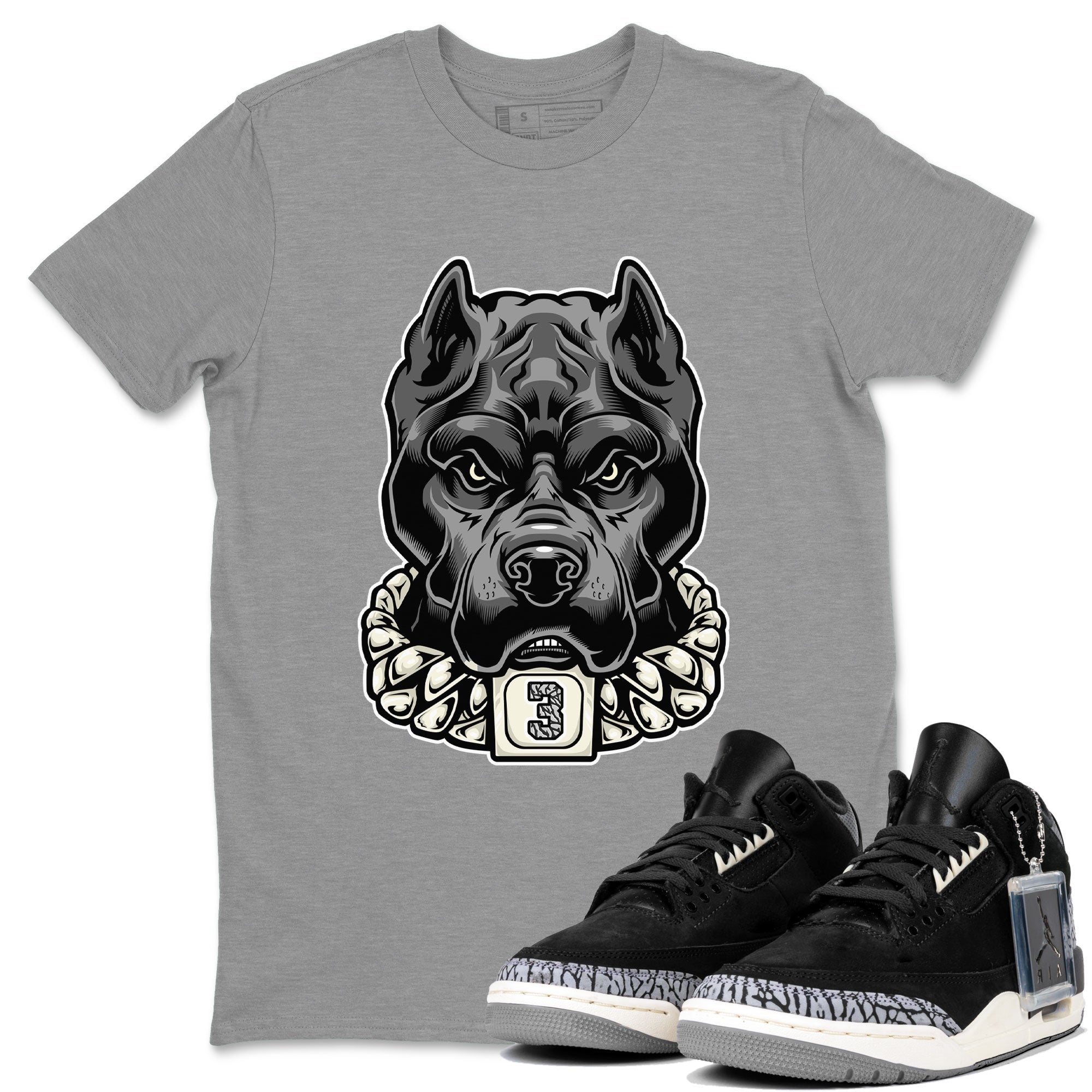 Air Jordan 3 Off Noir shirt to match jordans Pitbull sneaker tees Air Jordan 3 Retro Off Noir Drip Gear Zone Unisex Heather Grey 1 T-Shirt