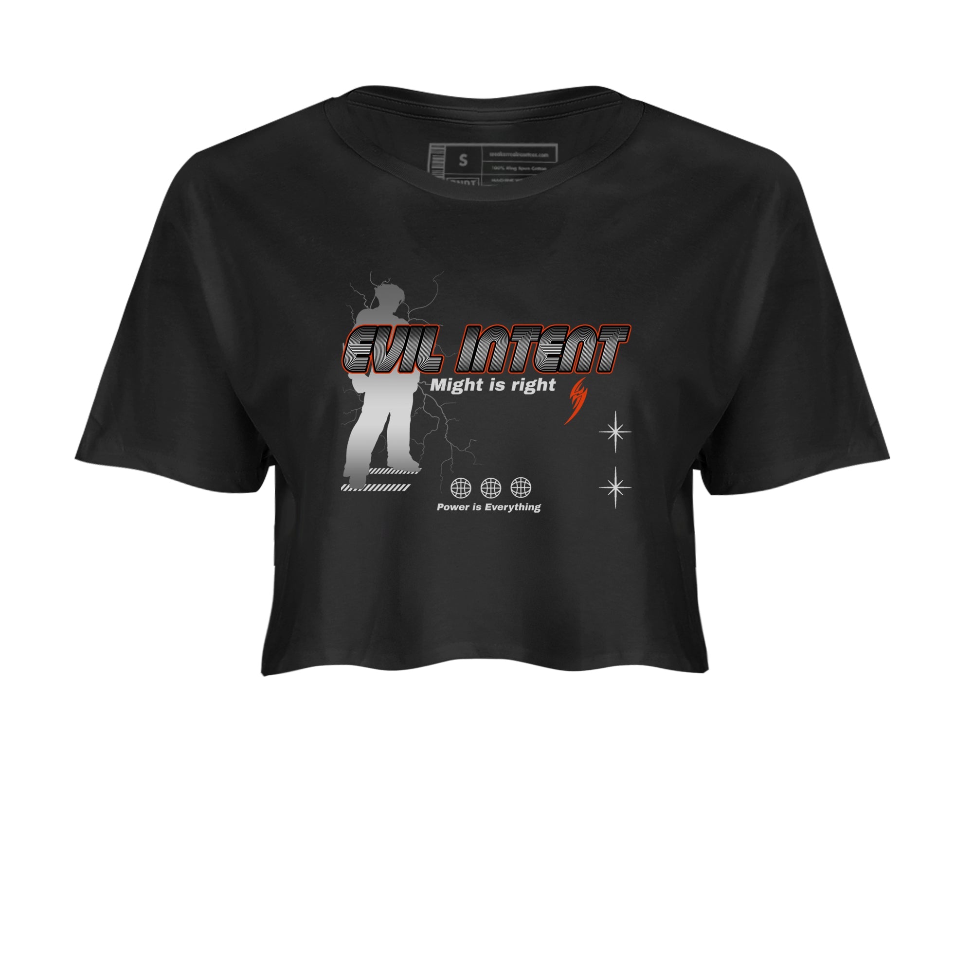 Foams One Jin shirts to match jordans Power Is Everything sneaker match tees Air Foamposite One Jin match shoes to clothes Drip Gear Zone unisex cotton Black 2 crop tee