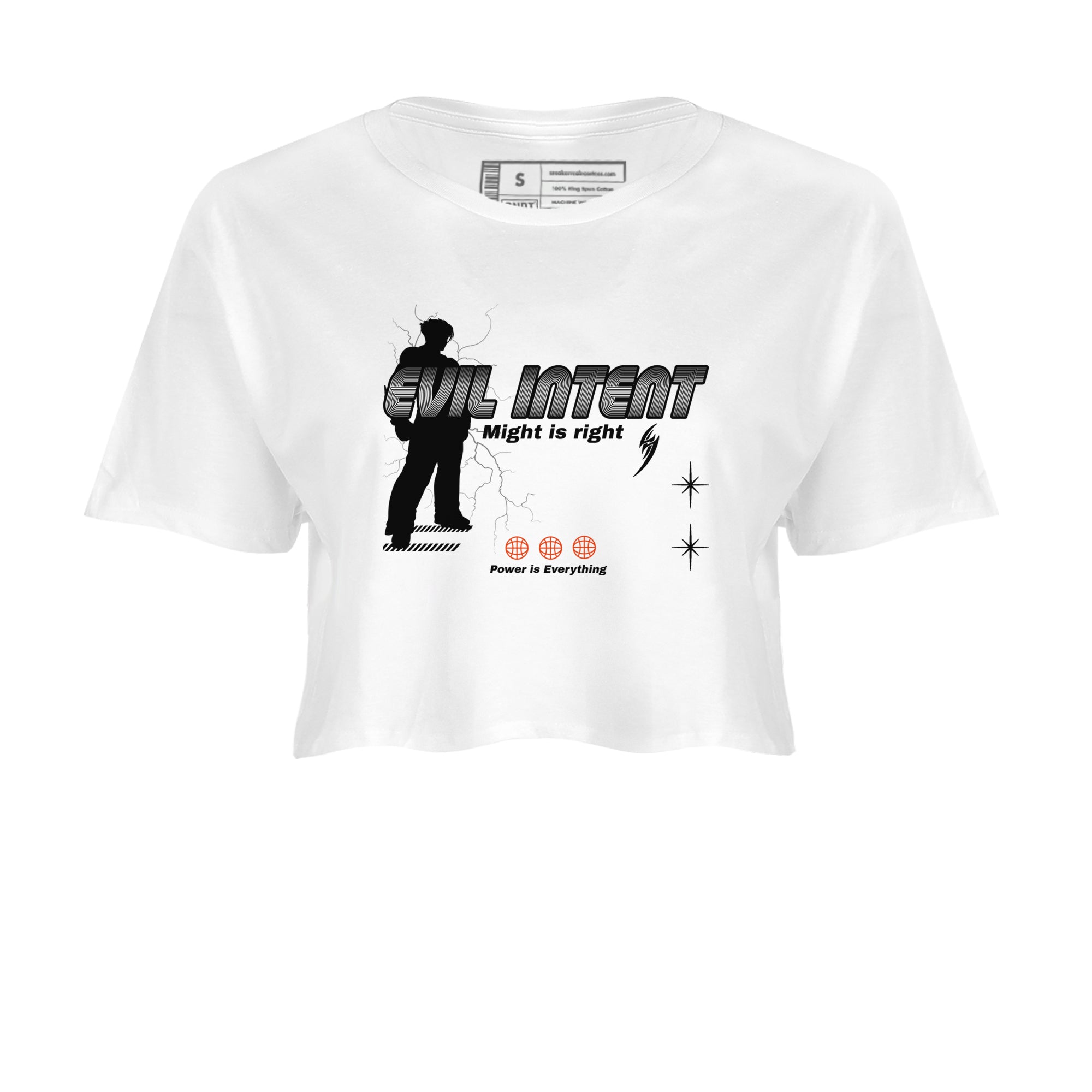 Foams One Jin shirts to match jordans Power Is Everything sneaker match tees Air Foamposite One Jin match shoes to clothes Drip Gear Zone unisex cotton White 2 crop tee