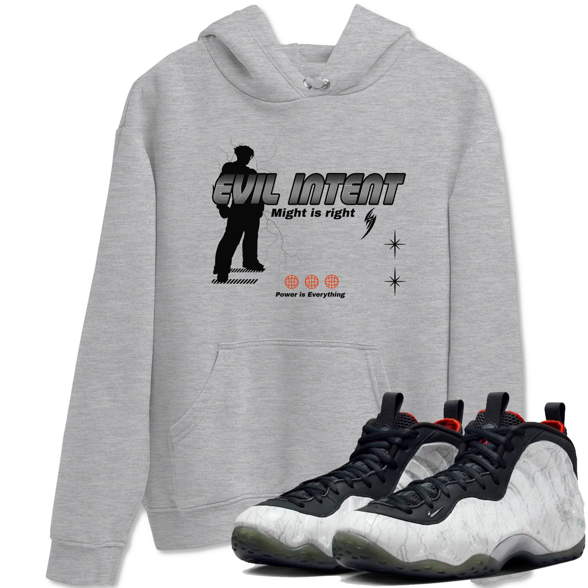 Foams One Jin shirts to match jordans Power Is Everything sneaker match tees Air Foamposite One Jin match shoes to clothes Drip Gear Zone unisex cotton Heather Grey 1 shirts