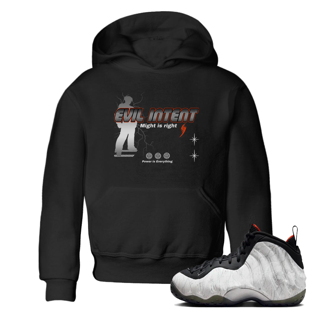 Foams One Jin shirts to match jordans Power Is Everything sneaker match tees Air Foamposite One Jin match shoes to clothes Drip Gear Zone Youth Baby Black 1 tee