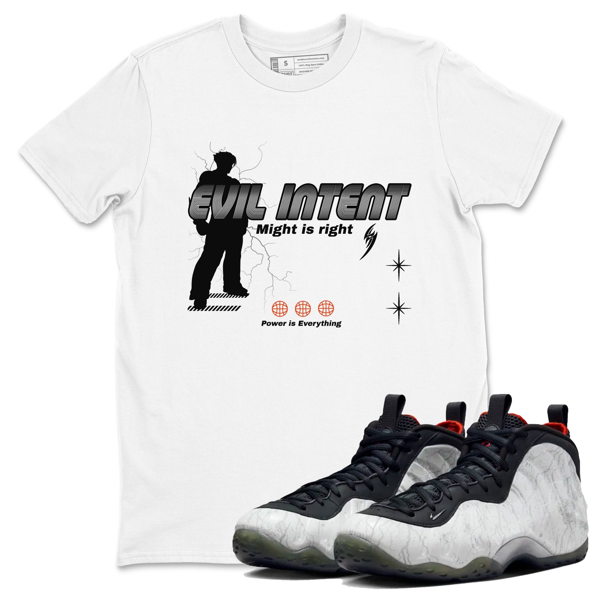 Foams One Jin shirts to match jordans Power Is Everything sneaker match tees Air Foamposite One Jin match shoes to clothes Drip Gear Zone unisex cotton White 1 shirts