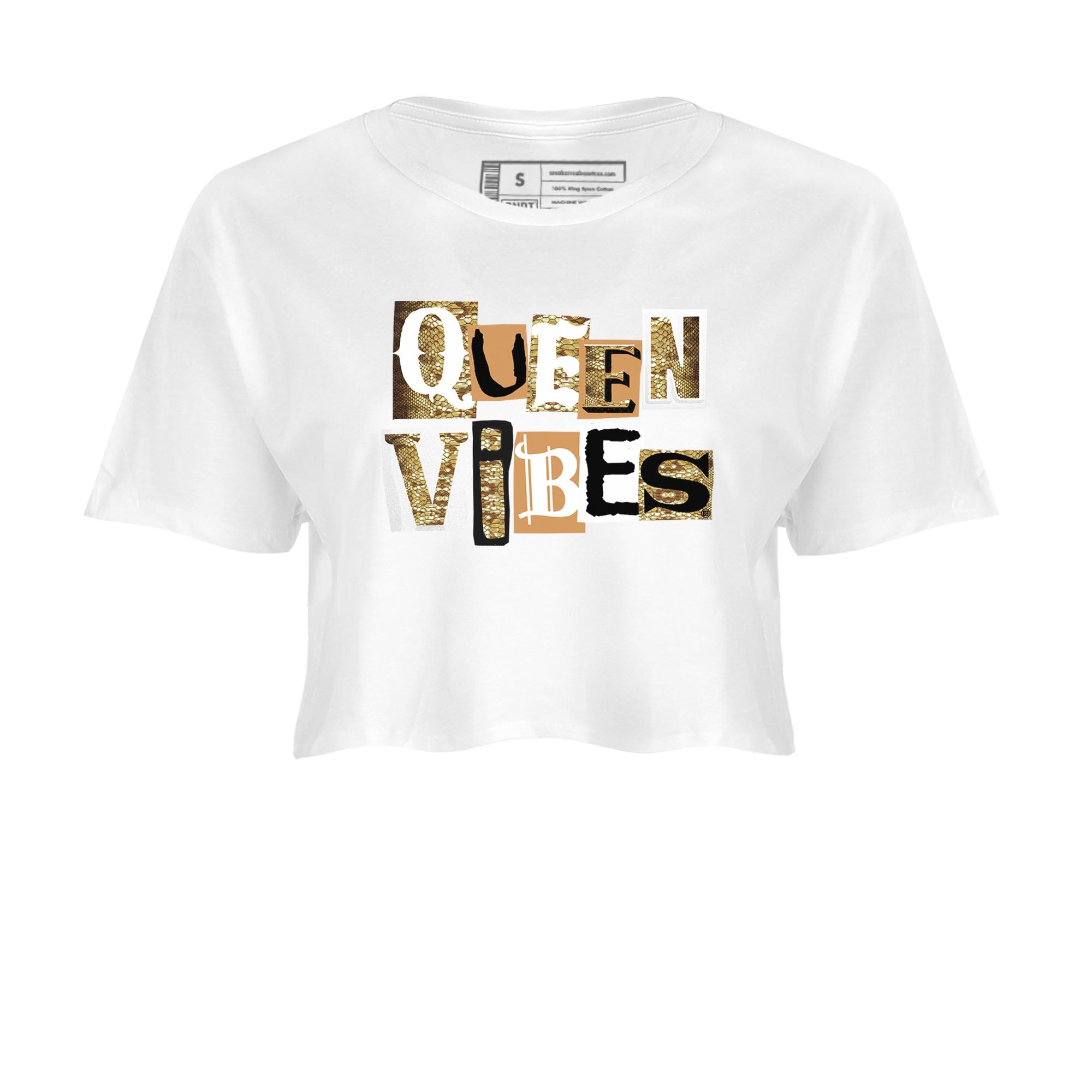 Air Force 1 Ivory Snake shirt to match jordans Queen Vibes sneaker tees Air Force 1 Ivory Snake Drip Gear Zone White 2 crop length shirt