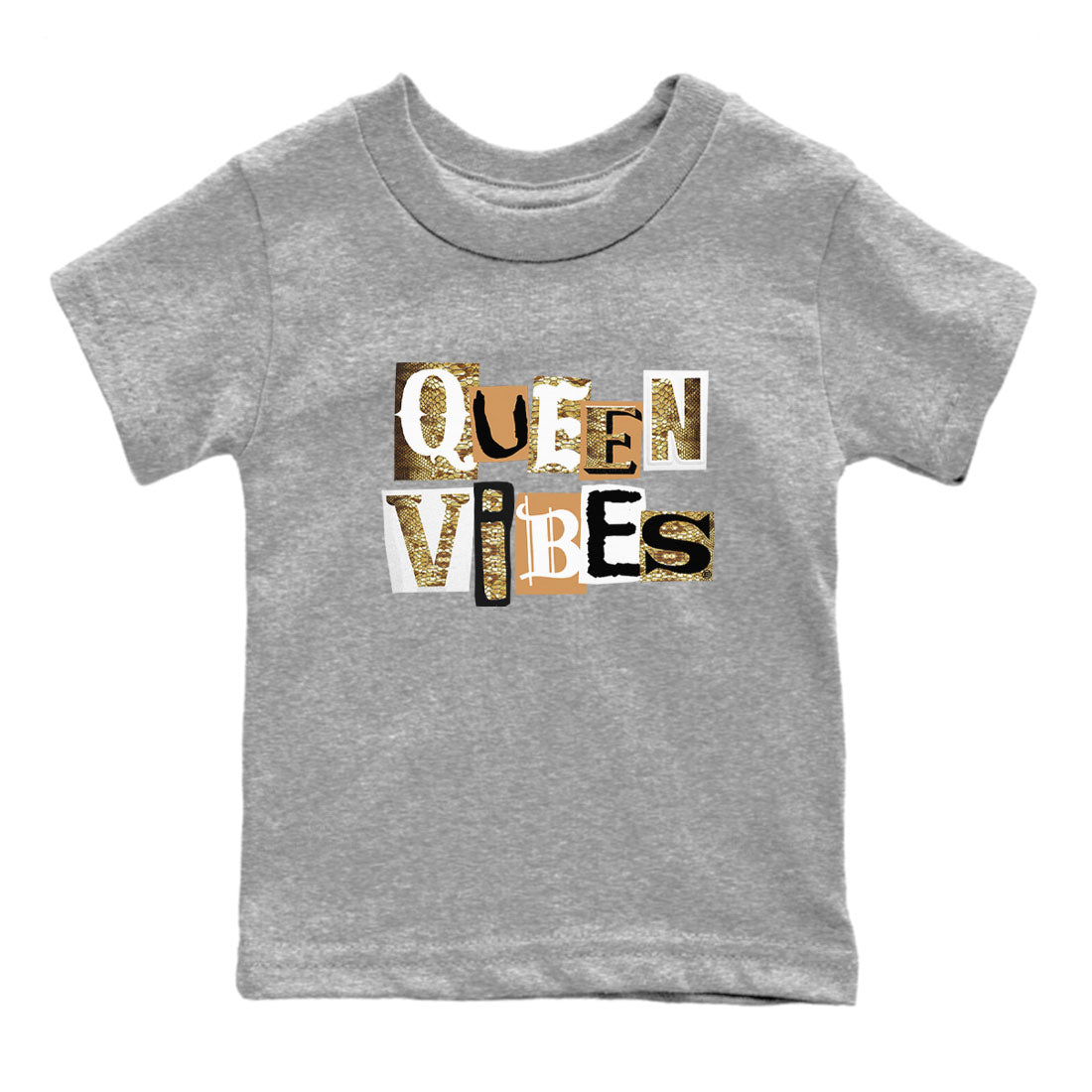 Air Force 1 Ivory Snake shirt to match jordans Queen Vibes sneaker tees Air Force 1 Ivory Snake Drip Gear Zone baby toddler Heather Grey 2 cotton Shirt