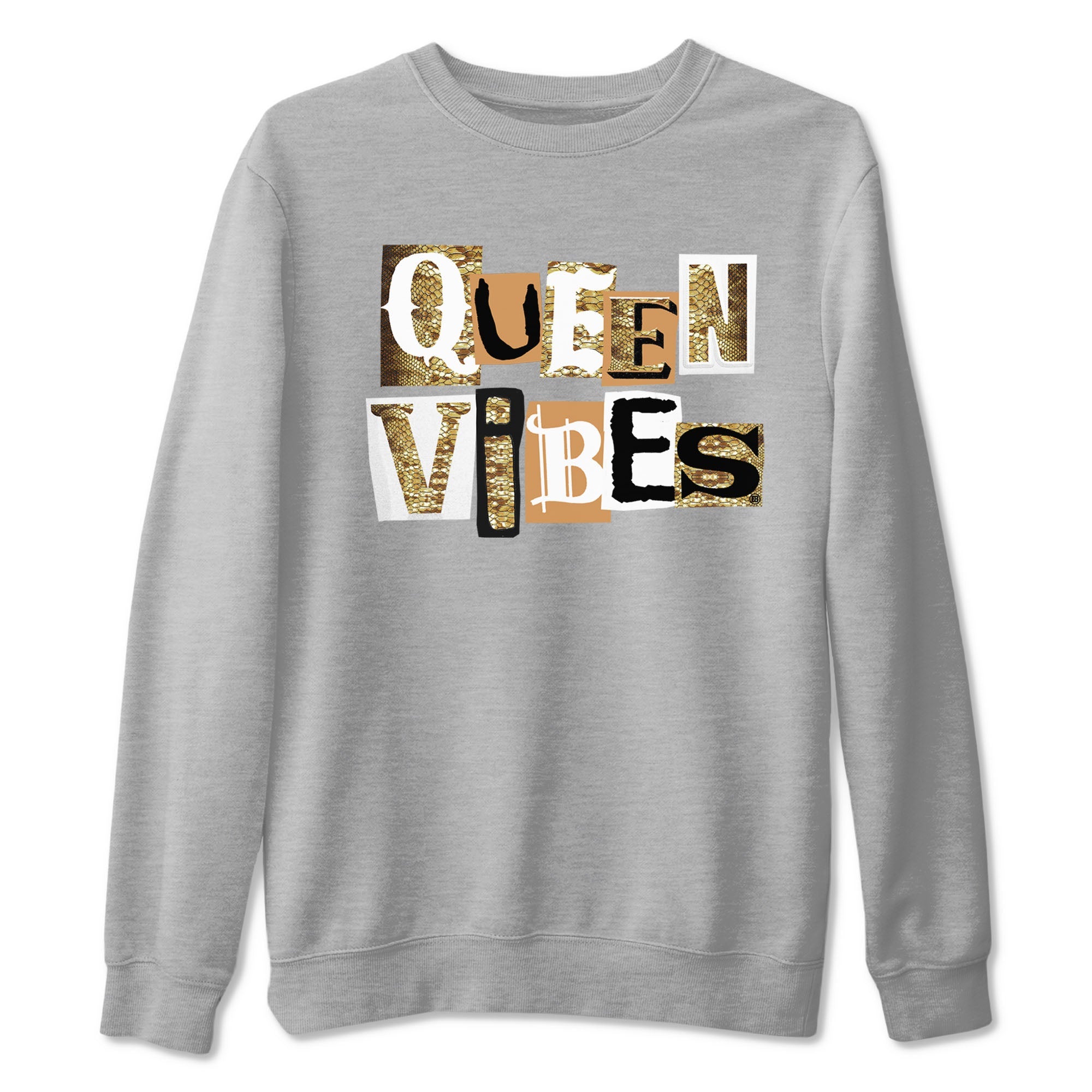 Air Force 1 Ivory Snake shirt to match jordans Queen Vibes sneaker tees Air Force 1 Ivory Snake Drip Gear Zone unisex cotton Heather Grey 2 crew neck shirt