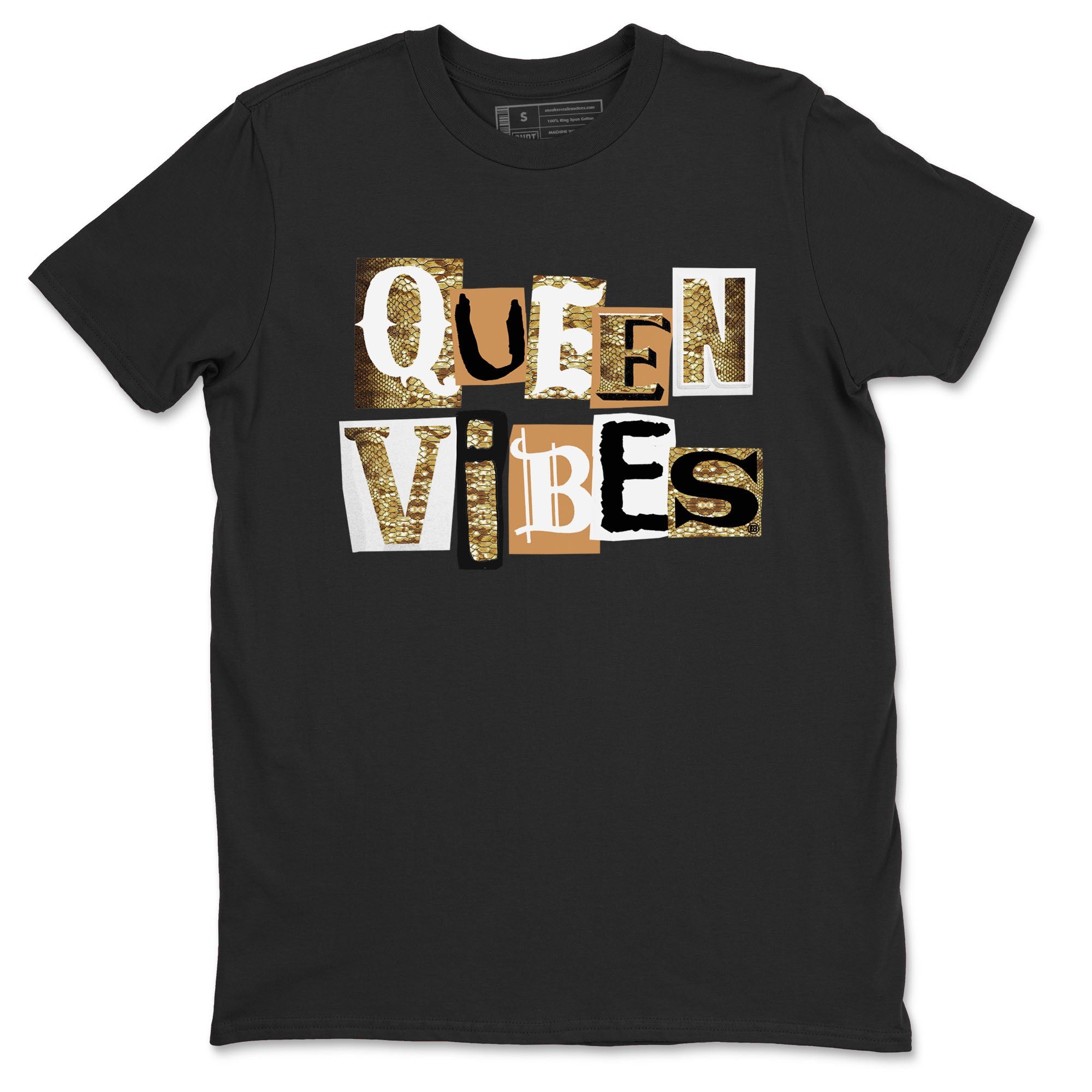 Air Force 1 Ivory Snake shirt to match jordans Queen Vibes sneaker tees Air Force 1 Ivory Snake Drip Gear Zone unisex cotton Black 2 crew neck shirt