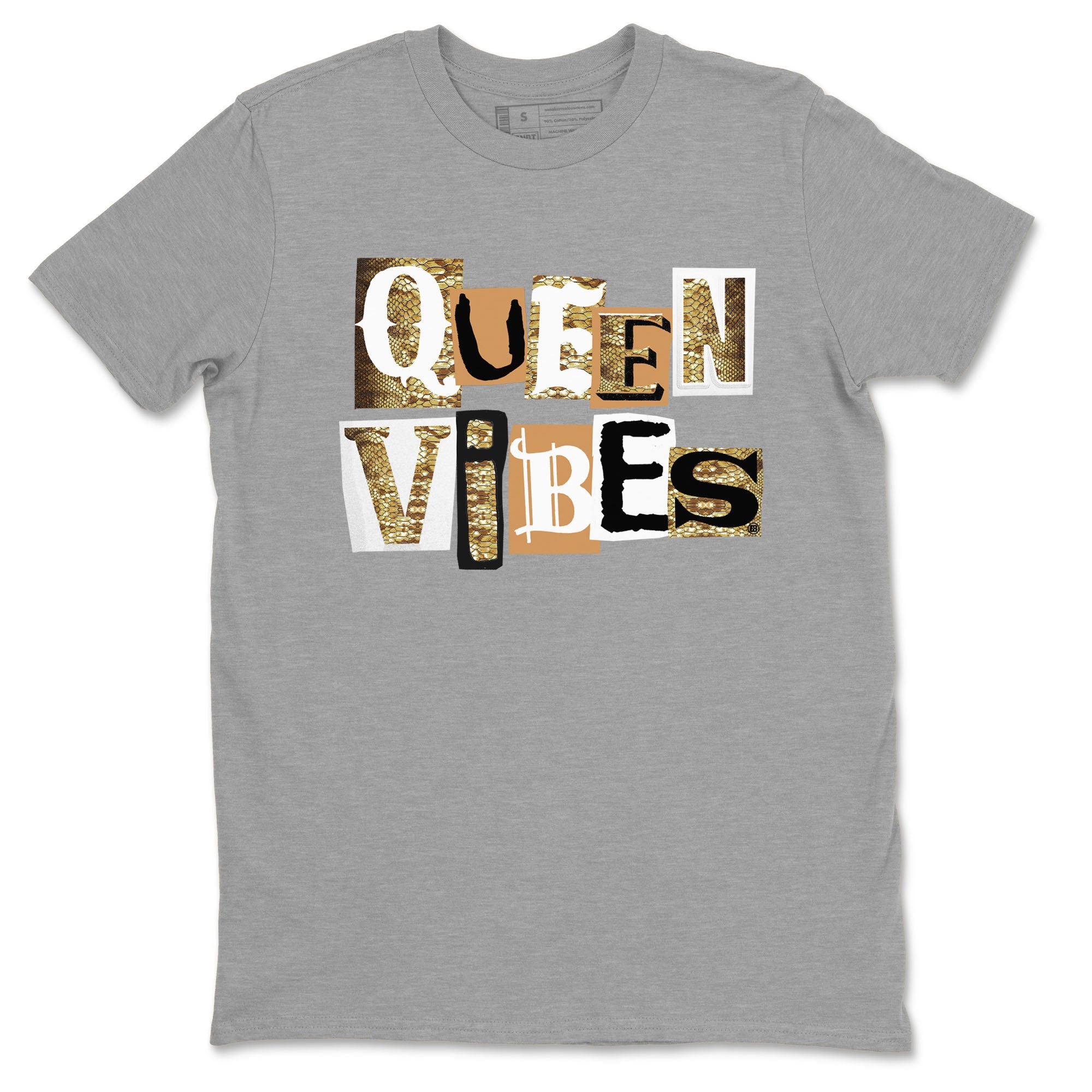 Air Force 1 Ivory Snake shirt to match jordans Queen Vibes sneaker tees Air Force 1 Ivory Snake Drip Gear Zone unisex cotton Heather Grey 2 crew neck shirt