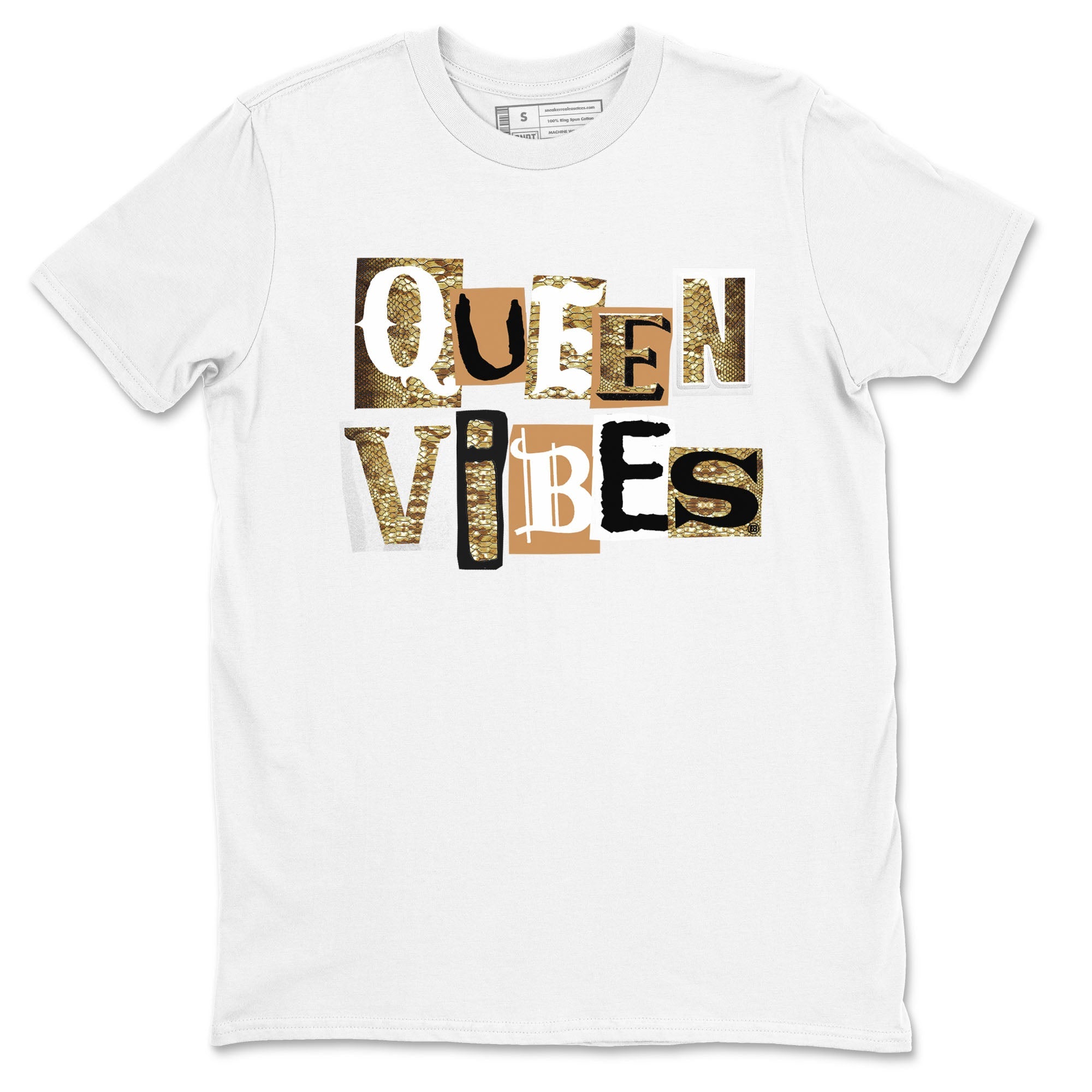 Air Force 1 Ivory Snake shirt to match jordans Queen Vibes sneaker tees Air Force 1 Ivory Snake Drip Gear Zone unisex cotton White 2 crew neck shirt