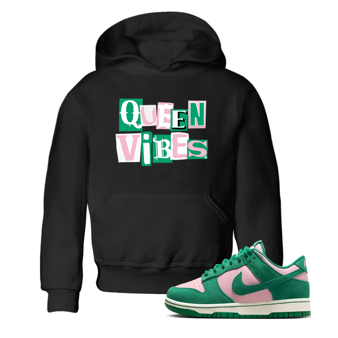 Dunk Low Medium Soft Pink Malachite shirt to match jordans Queen Vibes sneaker tees Dunks Medium Soft Pink Malachite Streetwear Brand Drip Gear Zone baby toddler Black 1 cotton Shirt