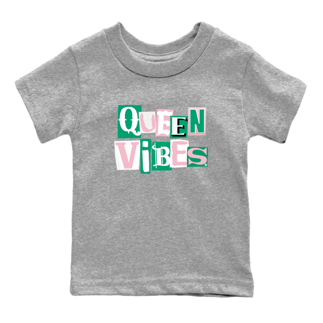 Dunk Low Medium Soft Pink Malachite shirt to match jordans Queen Vibes sneaker tees Dunks Medium Soft Pink Malachite Streetwear Brand Drip Gear Zone baby toddler Heather Grey 2 cotton Shirt