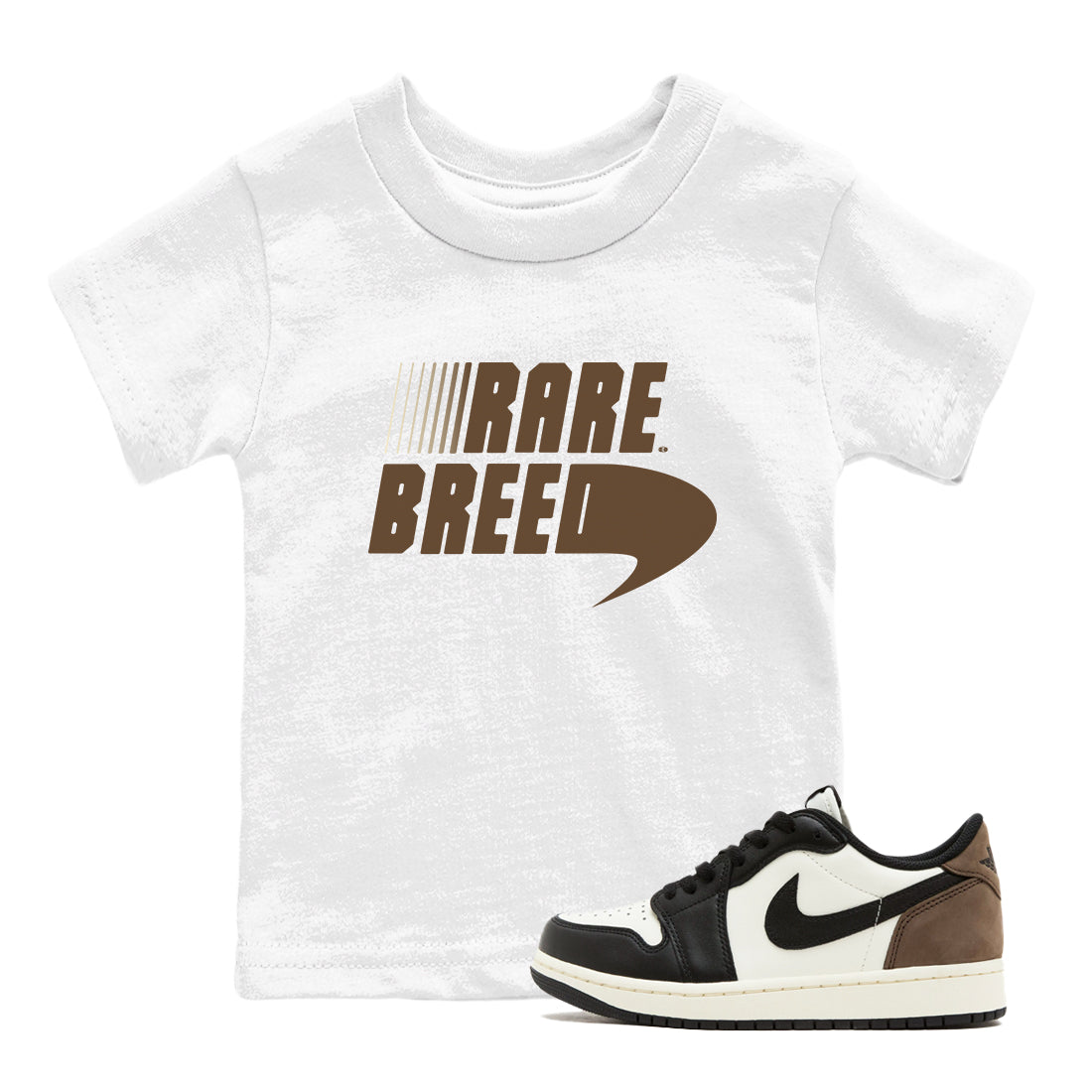 1s Mocha shirts to match jordans Rare Breed sneaker match tees Air Jordan 1 Mocha match shoes to clothes Drip Gear Zone Youth Baby White 1 tee