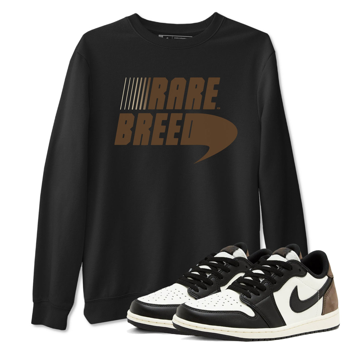 1s Mocha shirts to match jordans Rare Breed sneaker match tees Air Jordan 1 Mocha match shoes to clothes Drip Gear Zone unisex cotton Black 1 shirts