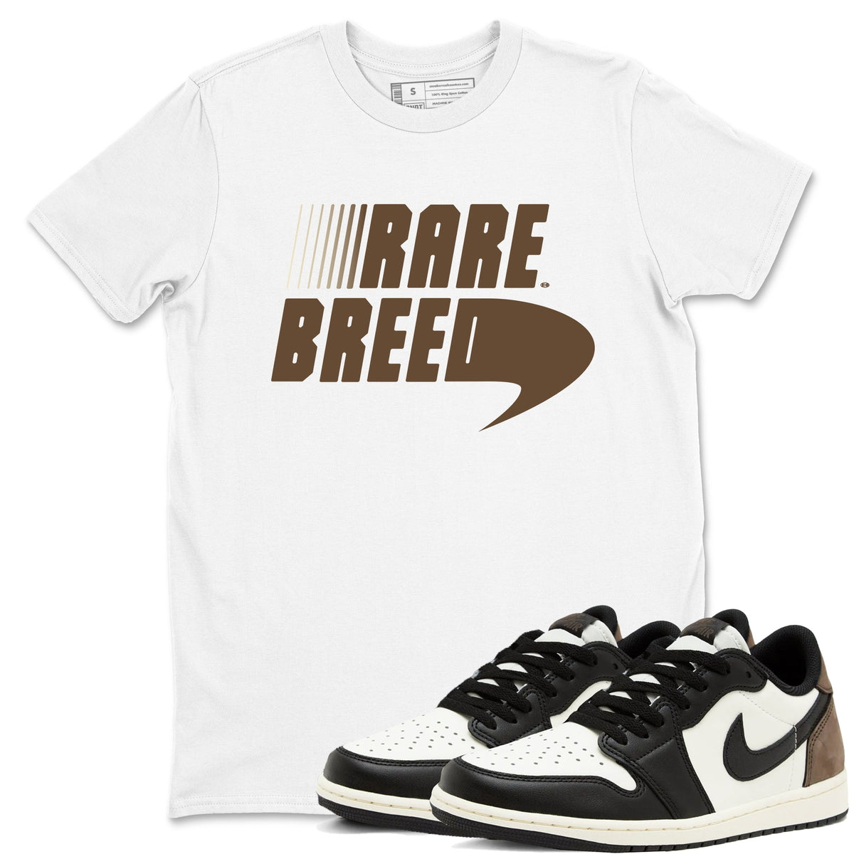 1s Mocha shirts to match jordans Rare Breed sneaker match tees Air Jordan 1 Mocha match shoes to clothes Drip Gear Zone unisex cotton White 1 shirts