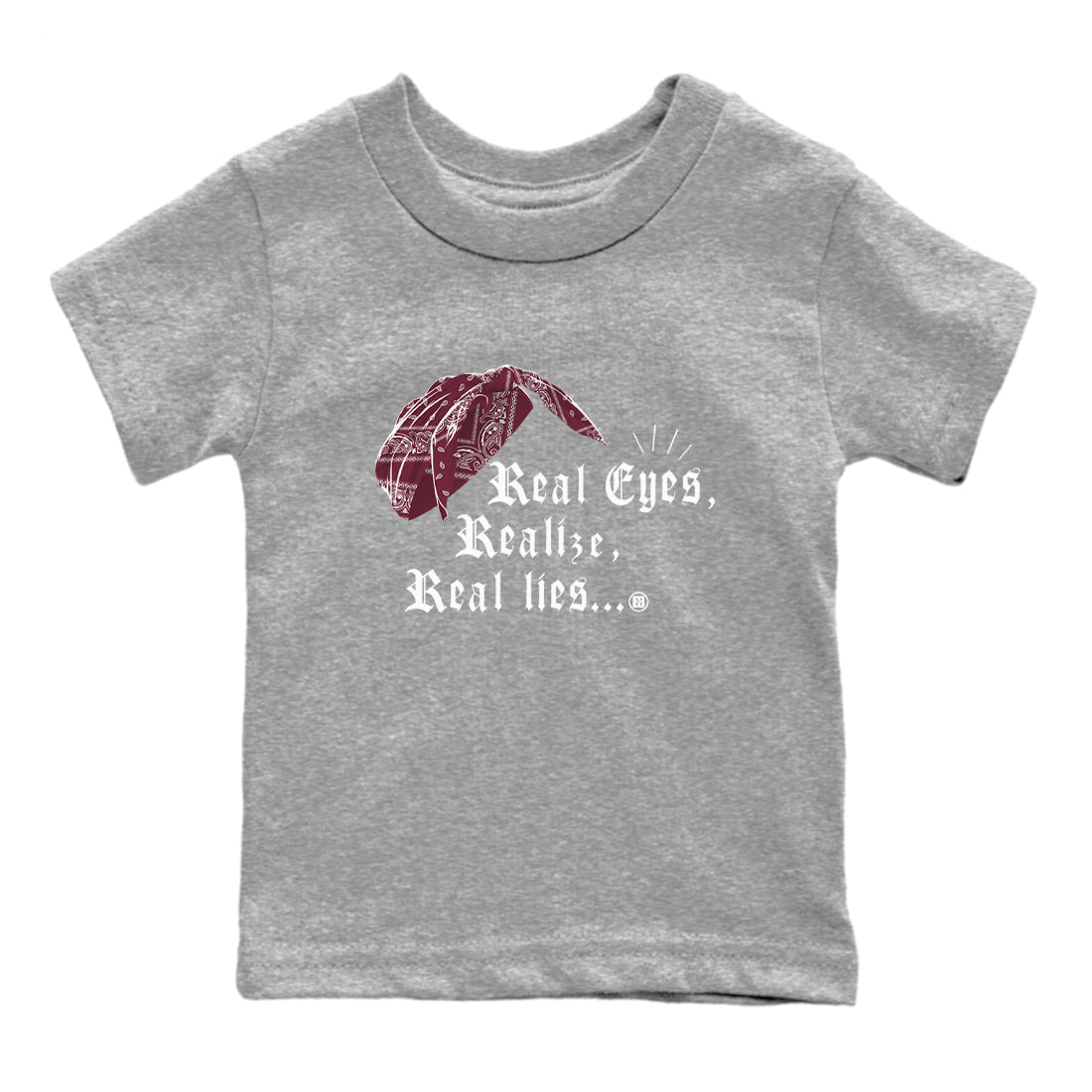 Air Jordan 1 High OG Metallic Burgundy shirts to match jordans Real Eyes Realize Real Lies sneaker match tees Air Jordan 1 Metallic Burgundy Drip Gear Zone streetwear brand Baby and Youth Heather Grey 2 cotton tee