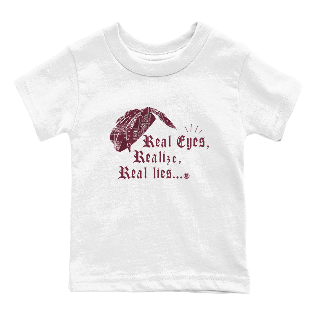 Air Jordan 1 High OG Metallic Burgundy shirts to match jordans Real Eyes Realize Real Lies sneaker match tees Air Jordan 1 Metallic Burgundy Drip Gear Zone streetwear brand Baby and Youth White 2 cotton tee