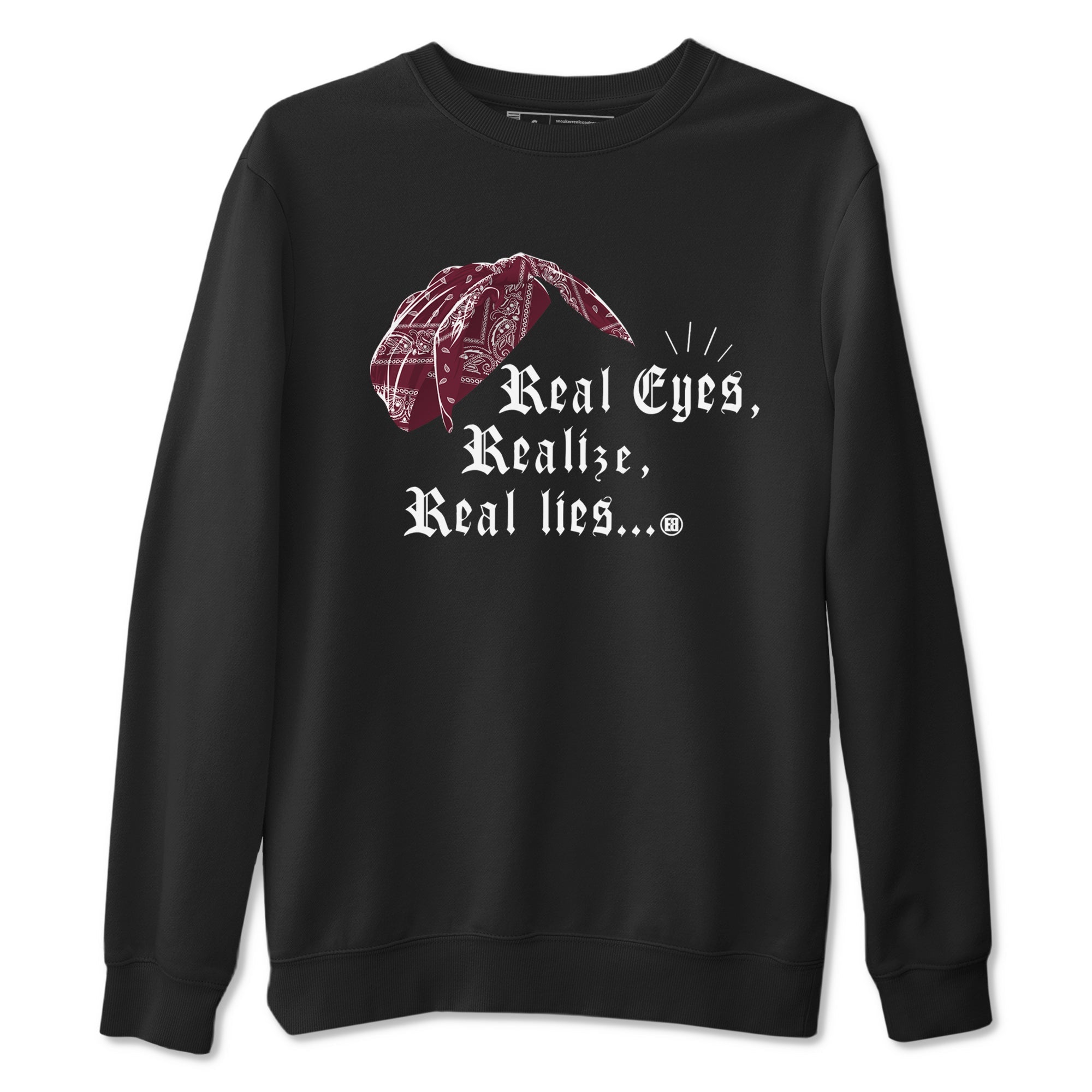 Air Jordan 1 High OG Metallic Burgundy shirts to match jordans Real Eyes Realize Real Lies sneaker match tees Air Jordan 1 Metallic Burgundy Drip Gear Zone streetwear brand Black 2 unisex cotton tee