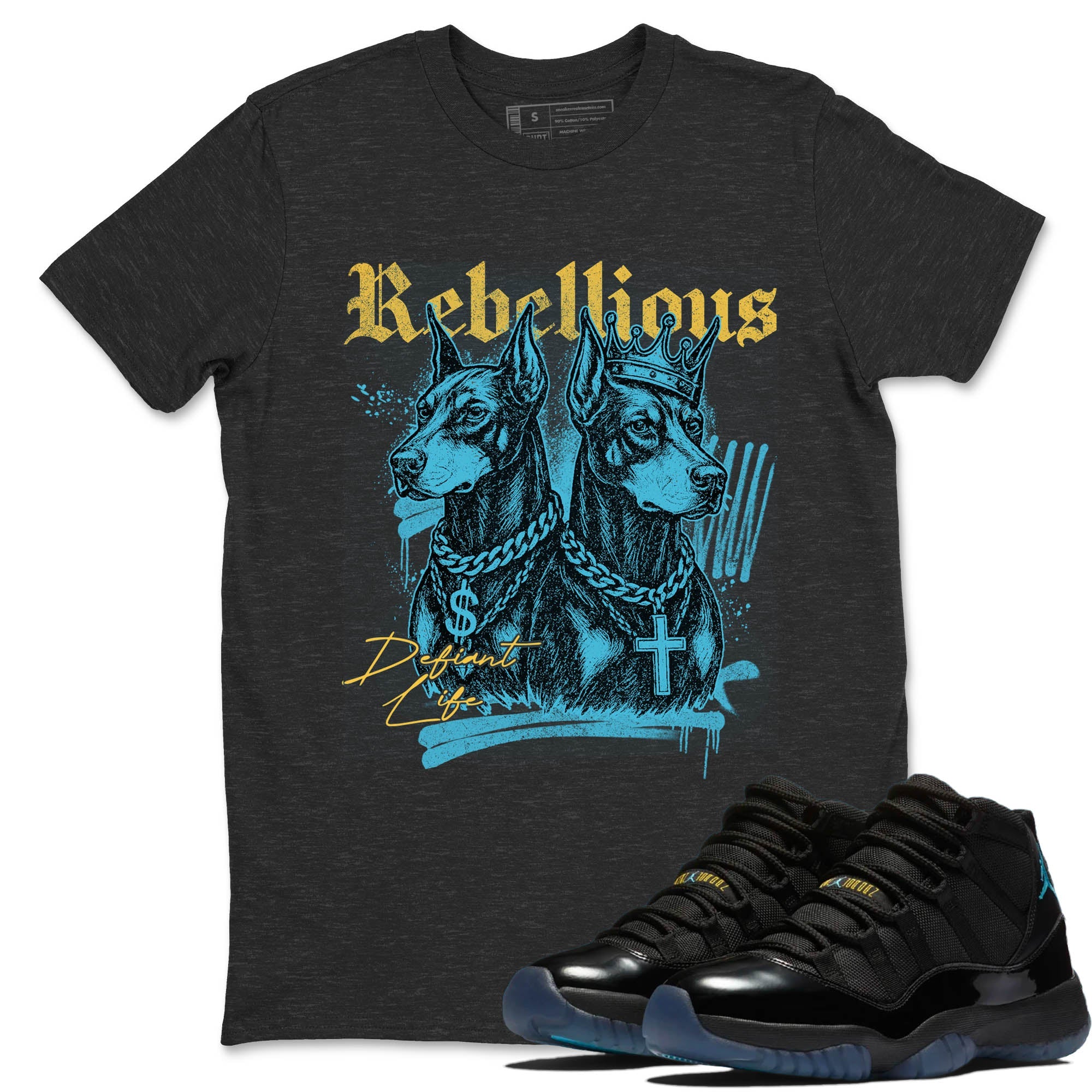 Sneaker Threads  Sneaker Tees To Match Air Jordan 11 Retro Gamma  Rebellious Graphic Tee Charcoal Heather 1. Perfect for Jordan releases 2025 colorways.