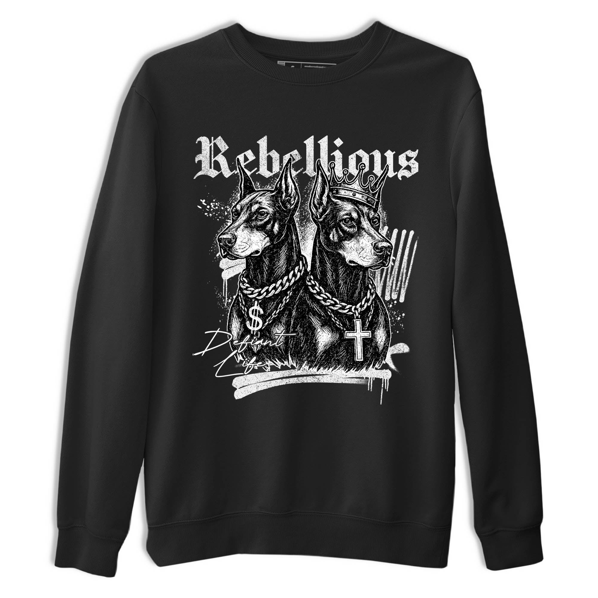 Sneaker Threads  Sneaker Tees To Match Air Jordan 4 Black Cat  Rebellious Graphic Tee Black 2. Perfect for Jordan releases 2025 colorways.