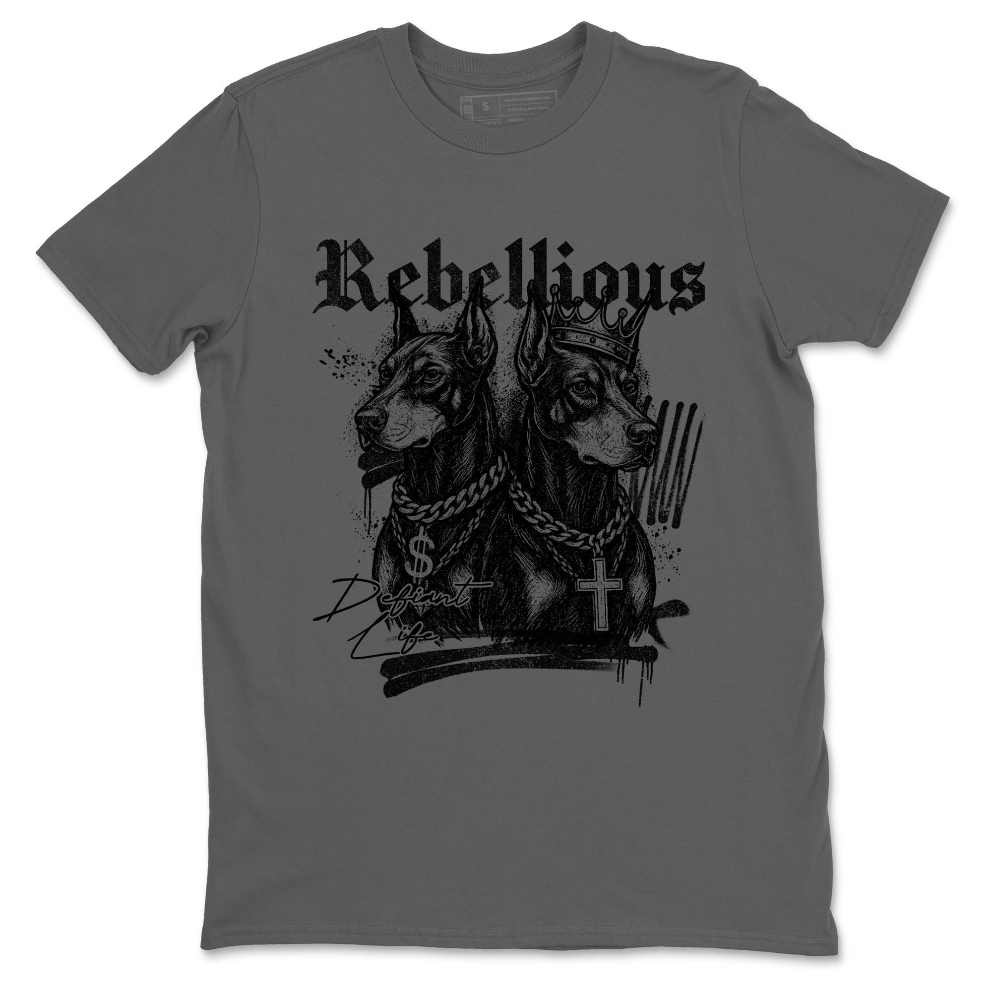 Sneaker Threads  Sneaker Tees To Match Air Jordan 4 Black Cat  Rebellious Graphic Tee Cool Grey 2. Perfect for Jordan releases 2025 colorways.