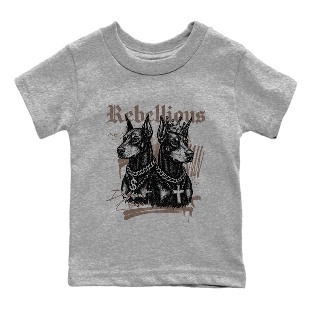 Sneaker match tees  Sneaker Tees To Match Air Jordan 4 Cave Stone Shoes  Rebellious Kids T-Shirt Heather Grey 2