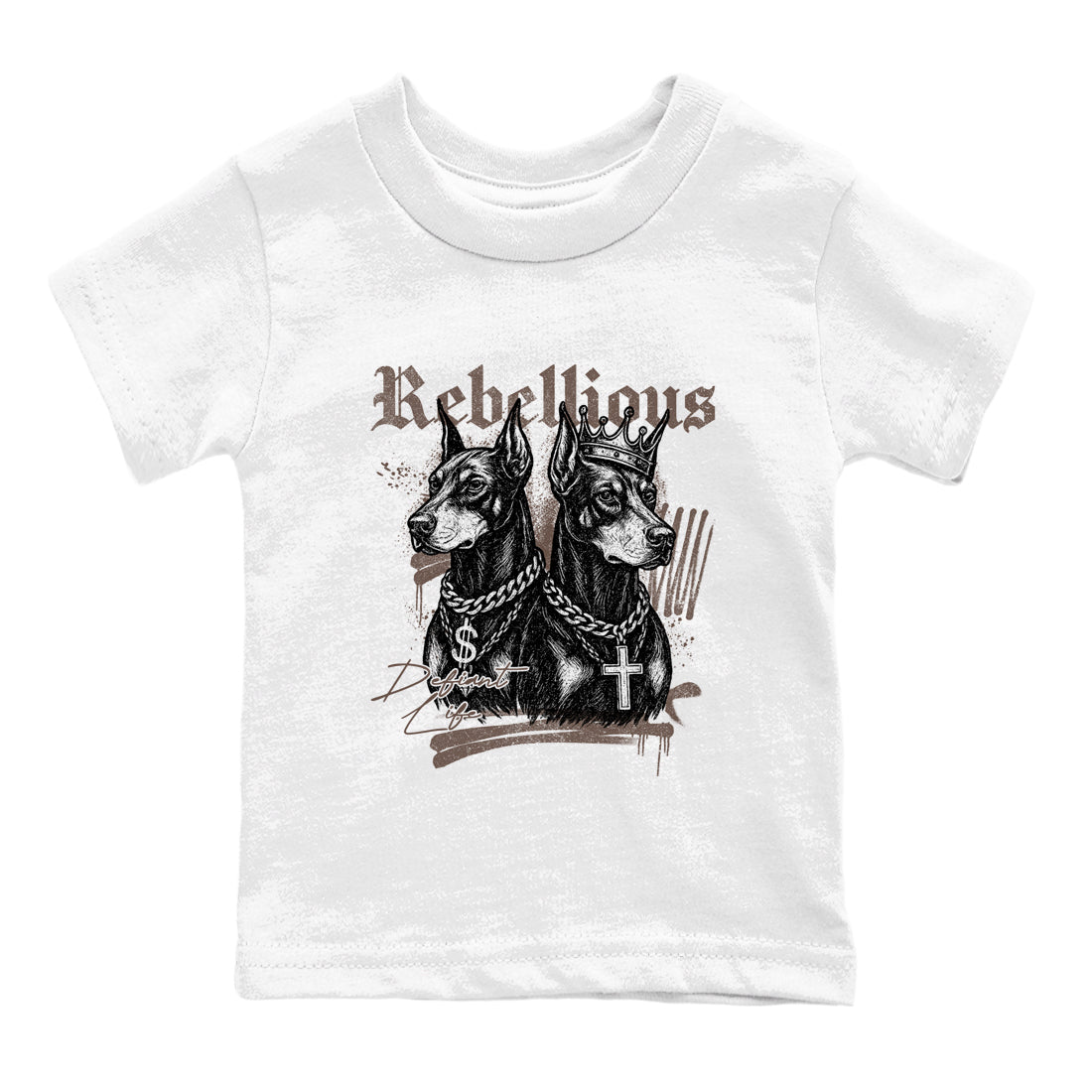 Sneaker match tees  Sneaker Tees To Match Air Jordan 4 Cave Stone Shoes  Rebellious Kids T-Shirt White 2