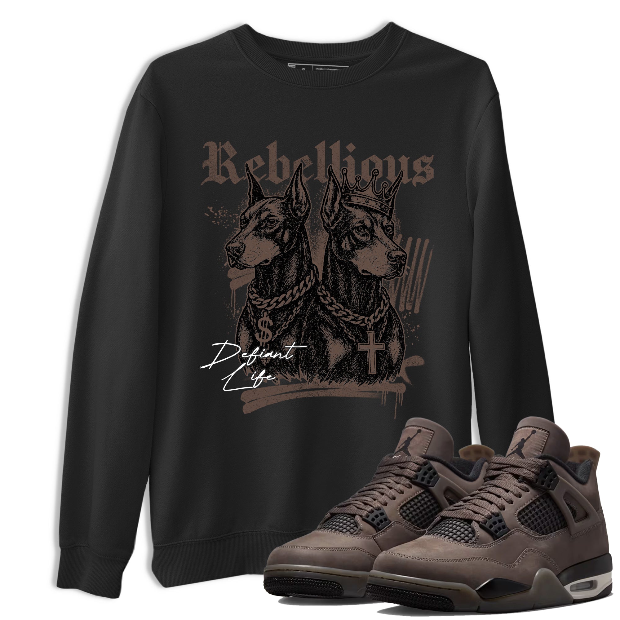 Sneaker match tees  Sneaker Tees To Match Air Jordan 4 Cave Stone Shoes  Rebellious Tee Black 1