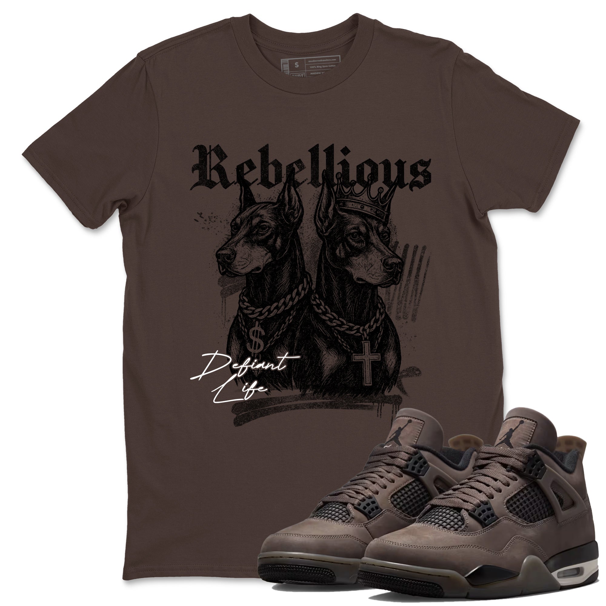 Sneaker match tees  Sneaker Tees To Match Air Jordan 4 Cave Stone Shoes  Rebellious Tee Dark Chocolate 1