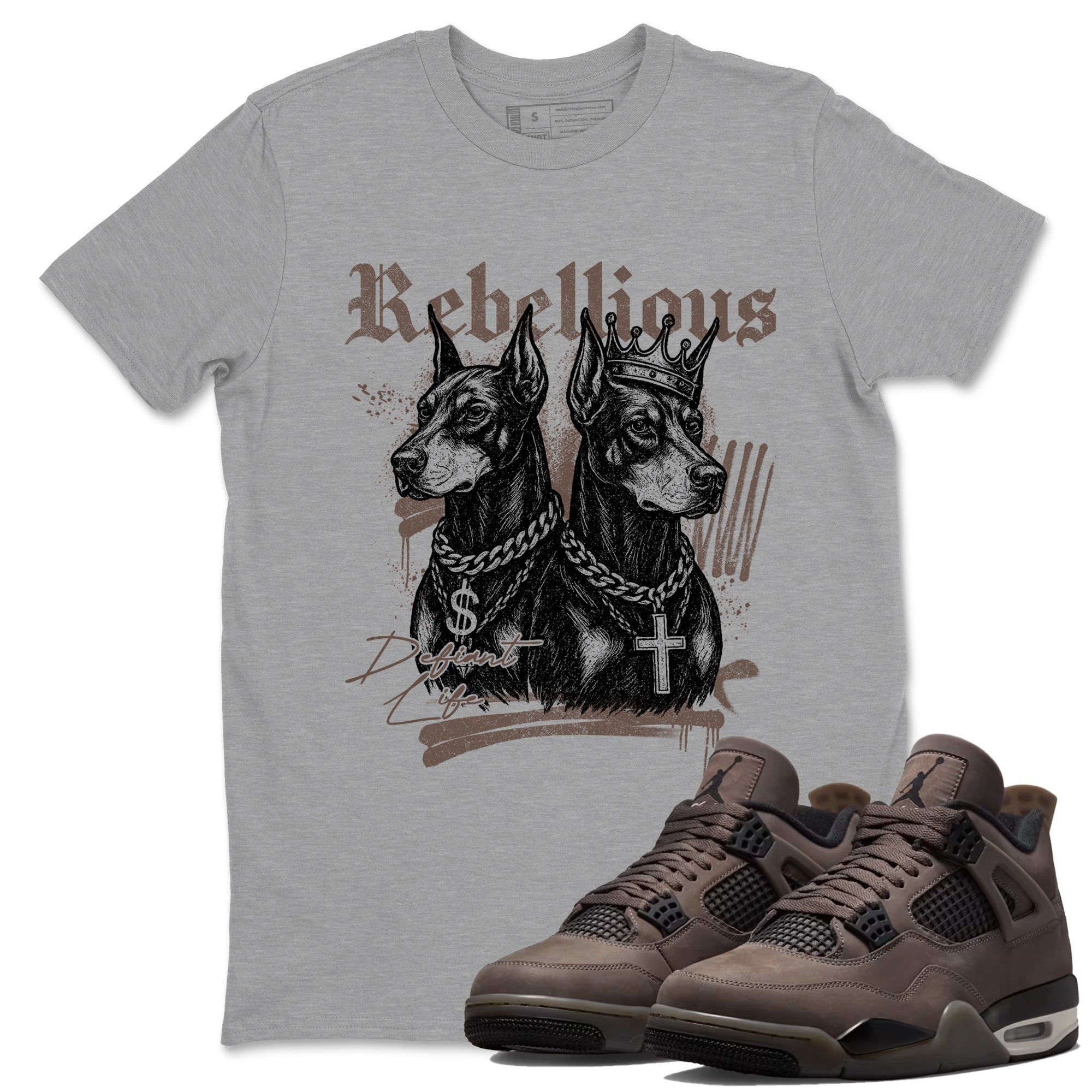 Sneaker match tees  Sneaker Tees To Match Air Jordan 4 Cave Stone Shoes  Rebellious Tee Heather Grey 1