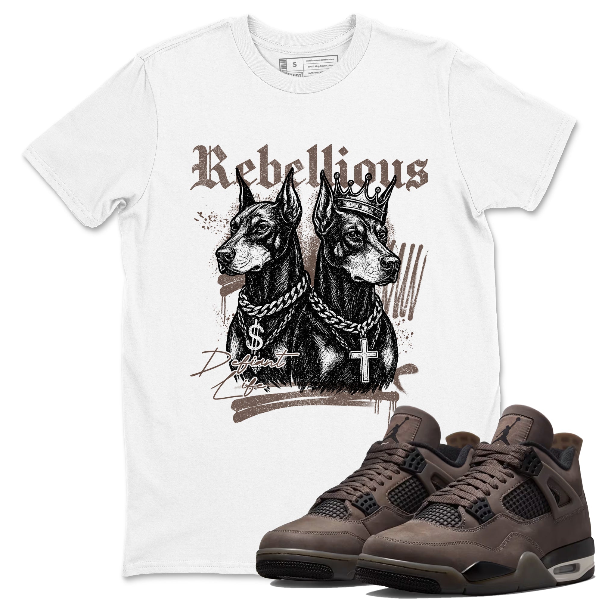 Sneaker match tees  Sneaker Tees To Match Air Jordan 4 Cave Stone Shoes  Rebellious Tee White 1