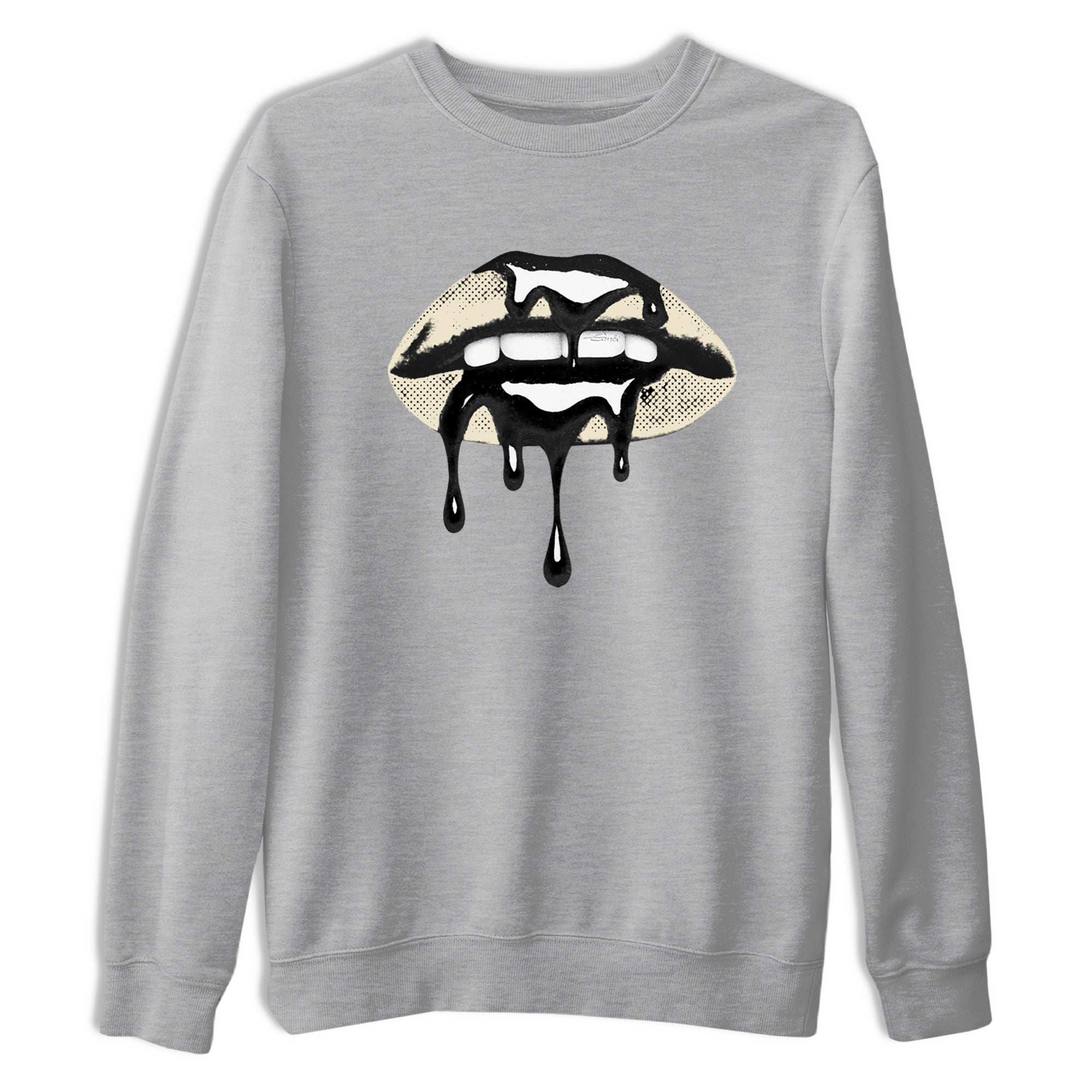 Sneaker Threads  Sneaker Tees To Match Air Foamposite One Pearl  Retro Dripping Lips Graphic Tee Heather Grey 2. Perfect for Jordan releases 2025 colorways.