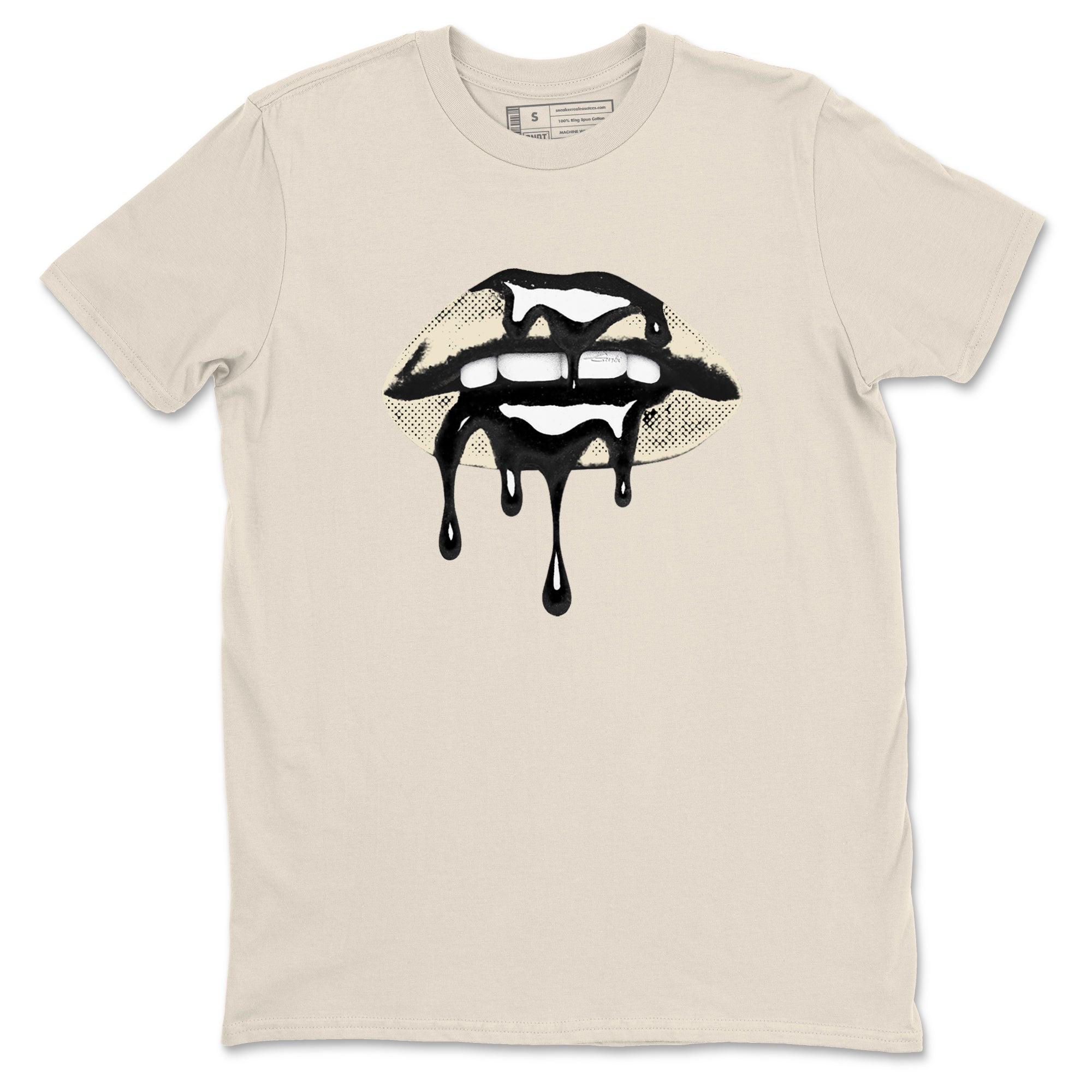Sneaker Threads  Sneaker Tees To Match Air Foamposite One Pearl  Retro Dripping Lips Graphic Tee Natural 2. Perfect for Jordan releases 2025 colorways.
