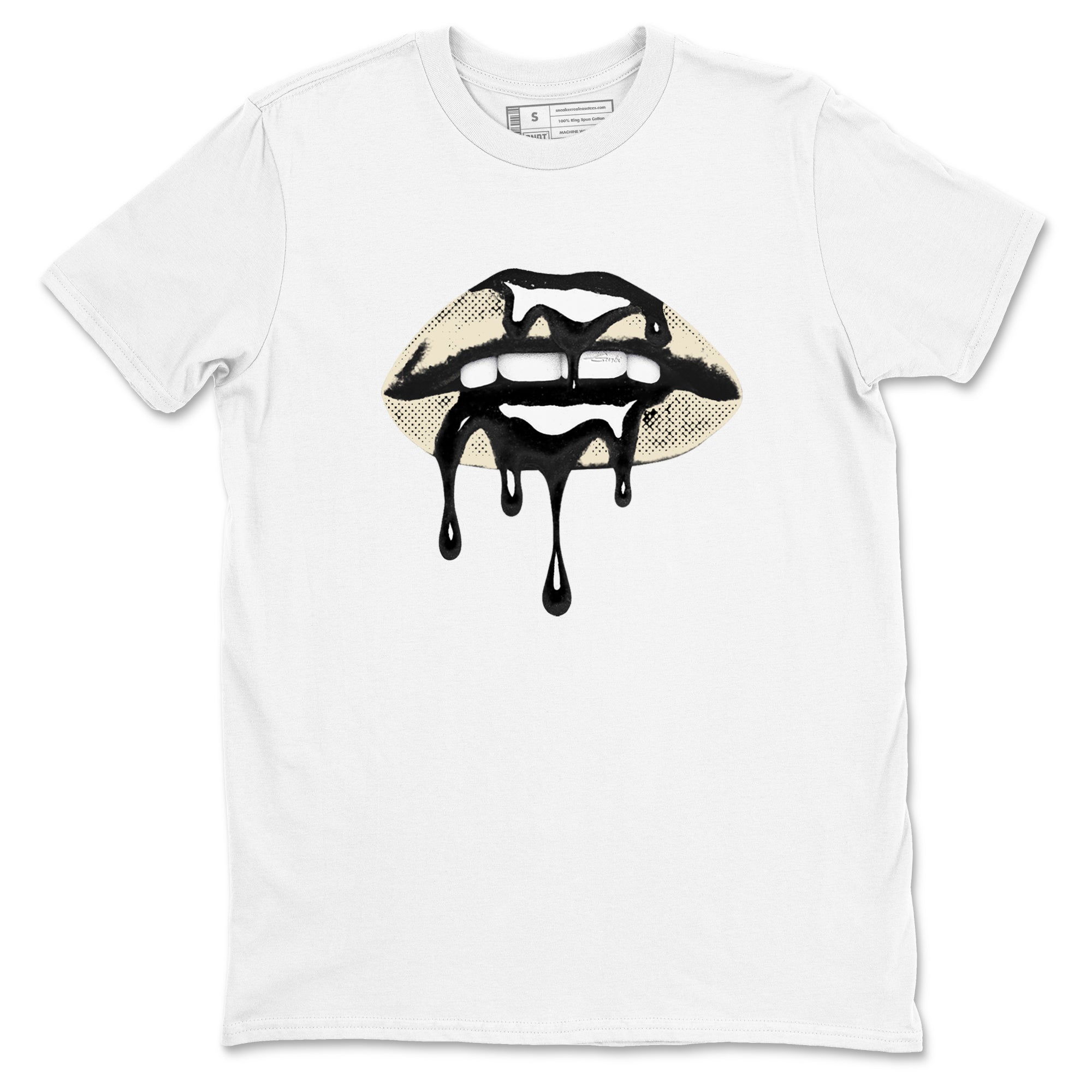 Sneaker Threads  Sneaker Tees To Match Air Foamposite One Pearl  Retro Dripping Lips Graphic Tee White 2. Perfect for Jordan releases 2025 colorways.