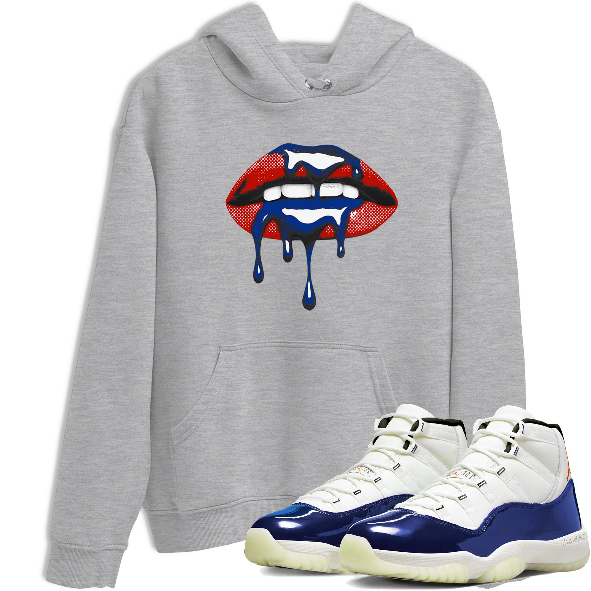 Sneaker Threads  Sneaker Tees To Match Air Jordan 11 Rare Air  Retro Dripping Lips Graphic Tee Heather Grey 1. Perfect for Jordan releases 2025 colorways.