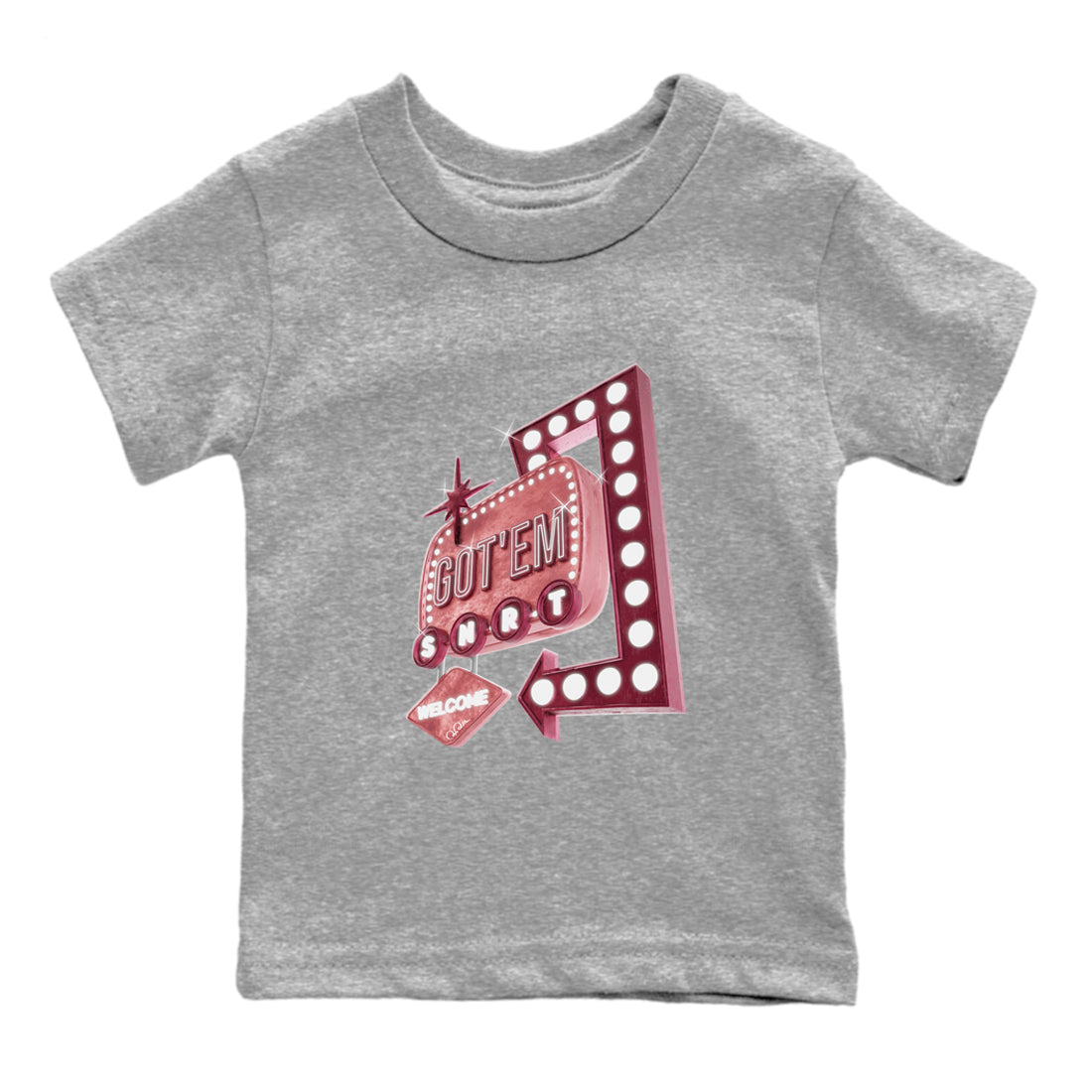 Dunk Valentines Day 2024 shirt to match jordans Retro Neon Sign sneaker tees Dunk Happy Valentines Day 2024 Drip Gear Zone Baby Toddler Heather Grey 2 T-Shirt