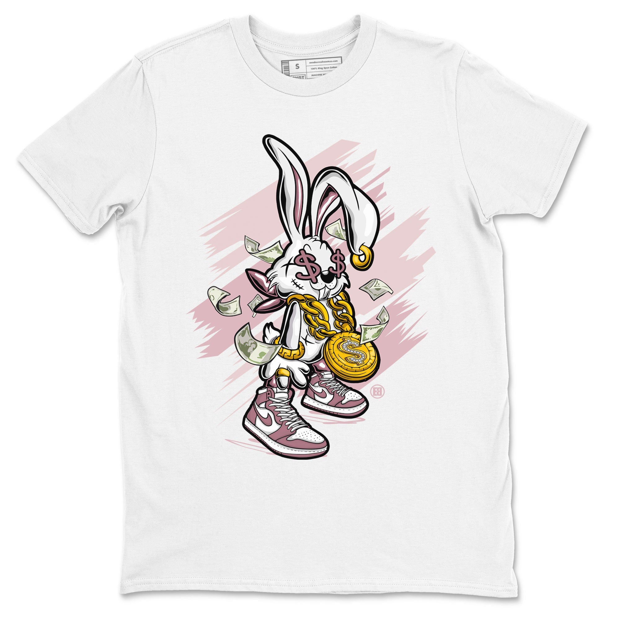 Jordan 1 High OG Mauve shirt to match jordans Rich Bunny sneaker tees Air Jordan 1 Mauve Drip Gear Zone Casual Crew Neck T-Shirt Unisex White 2 T-Shirt