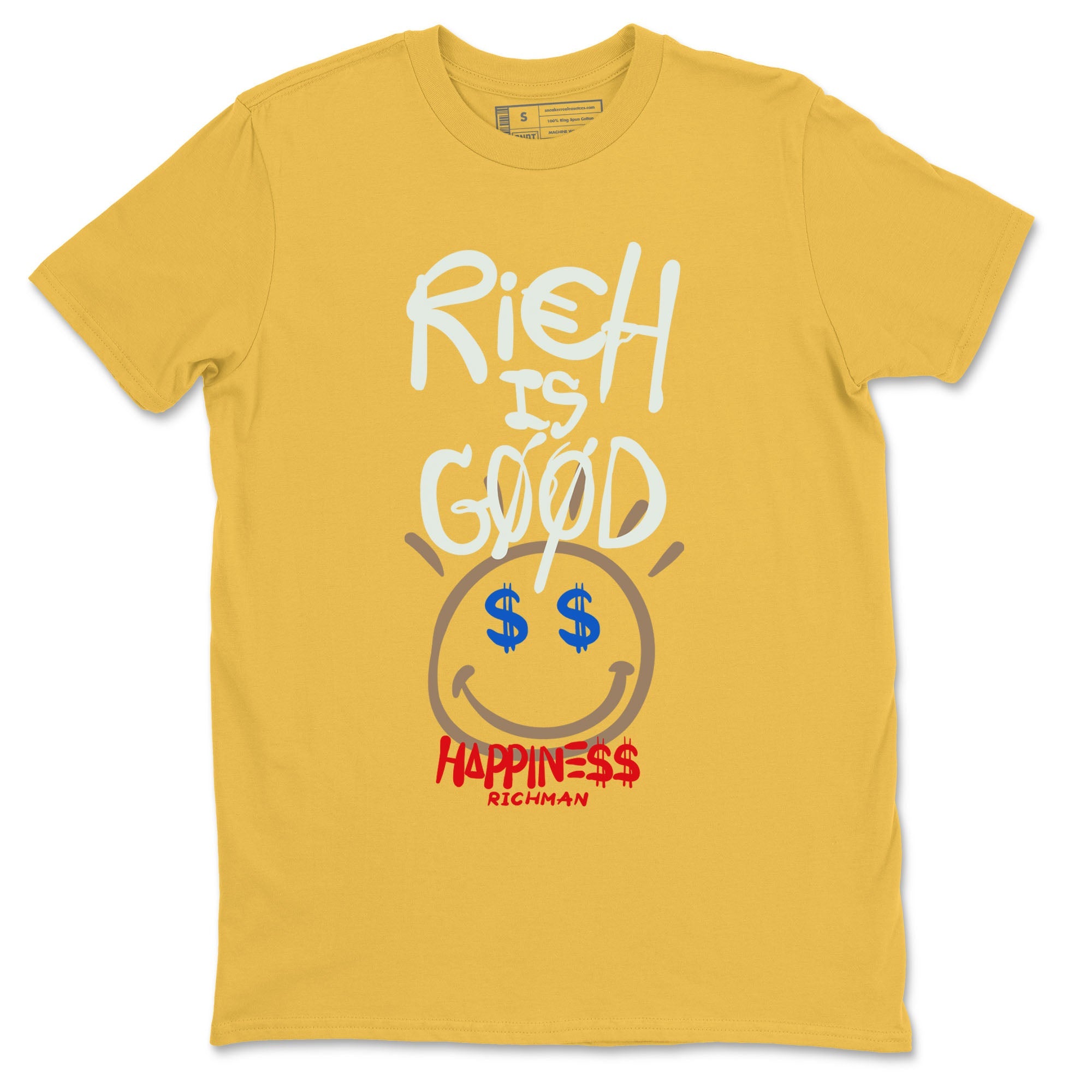 1s Travis Scott Canary shirt to match jordans Rich Is Good sneaker tees Air Jordan 1 Travis Scott Canary Drip Gear Zone unisex cotton Daisy 2 crew neck shirt