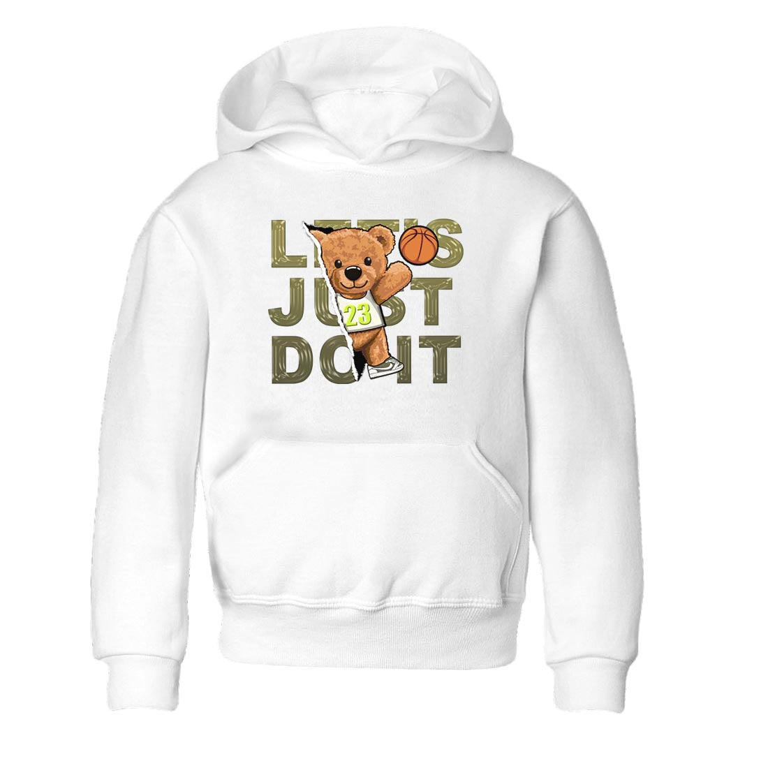 Jordan 1 Low X Travis Scott Golf Olive shirt to match jordans Rip Out Bear sneaker release tees Air Jordan 1 Travis Scott Golf Olive Drip Gear Zone Baby Toddler White 2 T-Shirt