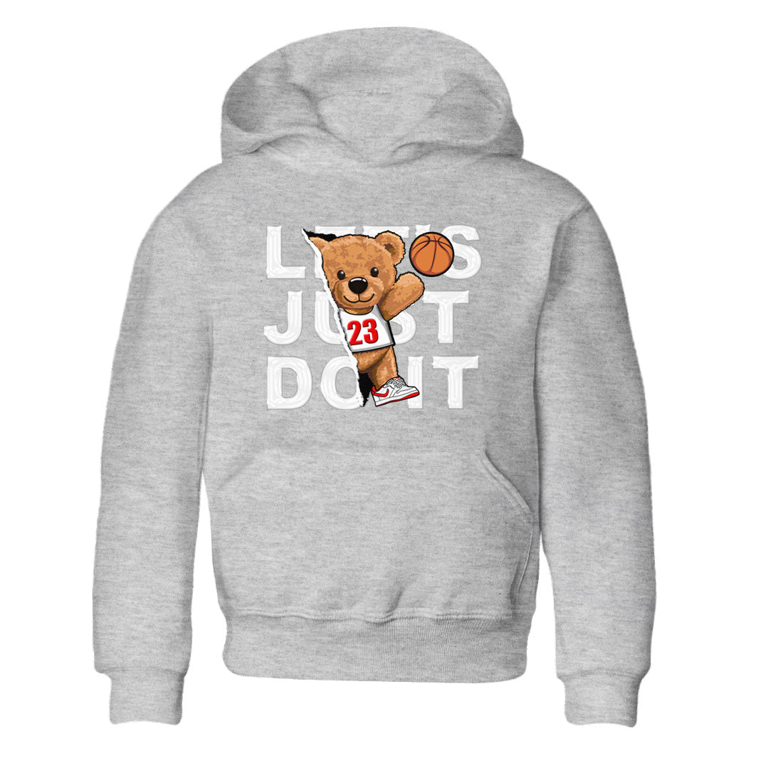1s Low University Red shirt to match jordans Rip Out Bear sneaker tees Air Jordan 1 University Red Drip Gear Zone Sneaker Matching Clothing Brand Baby Toddler Heather Grey 2 T-Shirt