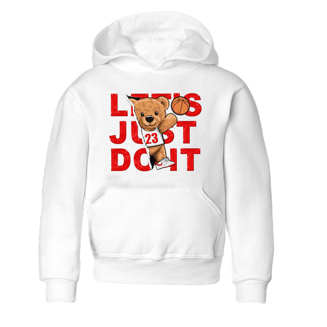 1s Low University Red shirt to match jordans Rip Out Bear sneaker tees Air Jordan 1 University Red Drip Gear Zone Sneaker Matching Clothing Brand Baby Toddler White 2 T-Shirt