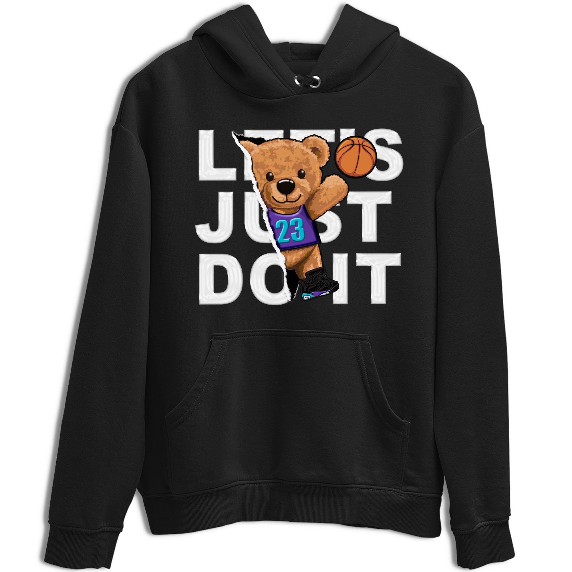 AJ6 Aqua shirt to match jordans Rip Out Bear sneaker release tees Air Jordan 6 Aqua Drip Gear Zone Unisex Streetwear Clothing Black 2 T-Shirt
