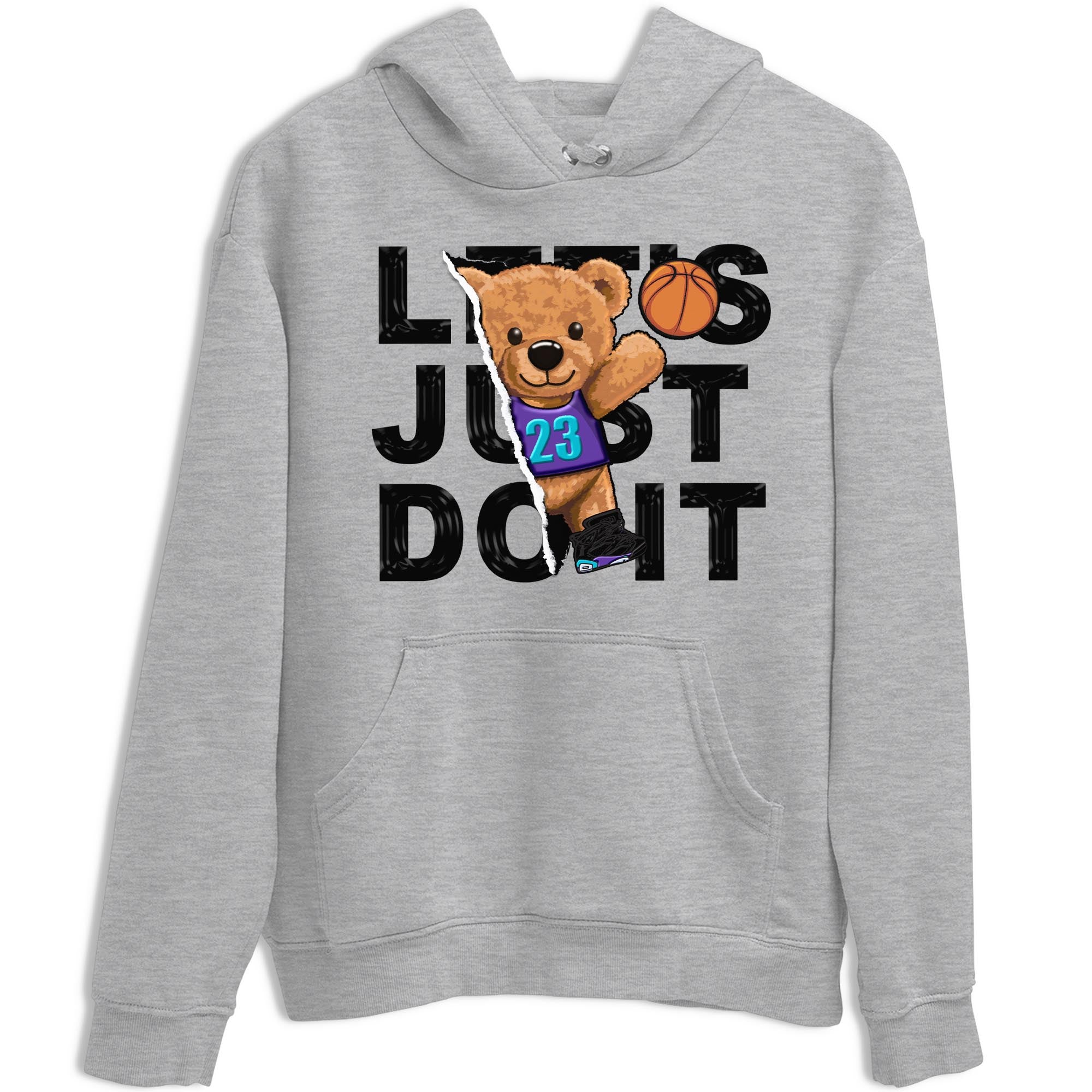 AJ6 Aqua shirt to match jordans Rip Out Bear sneaker release tees Air Jordan 6 Aqua Drip Gear Zone Unisex Streetwear Clothing Heather Grey 2 T-Shirt