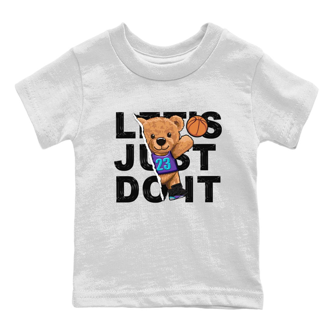 AJ6 Aqua shirt to match jordans Rip Out Bear sneaker release tees Air Jordan 6 Aqua Drip Gear Zone Baby Toddler White 2 T-Shirt
