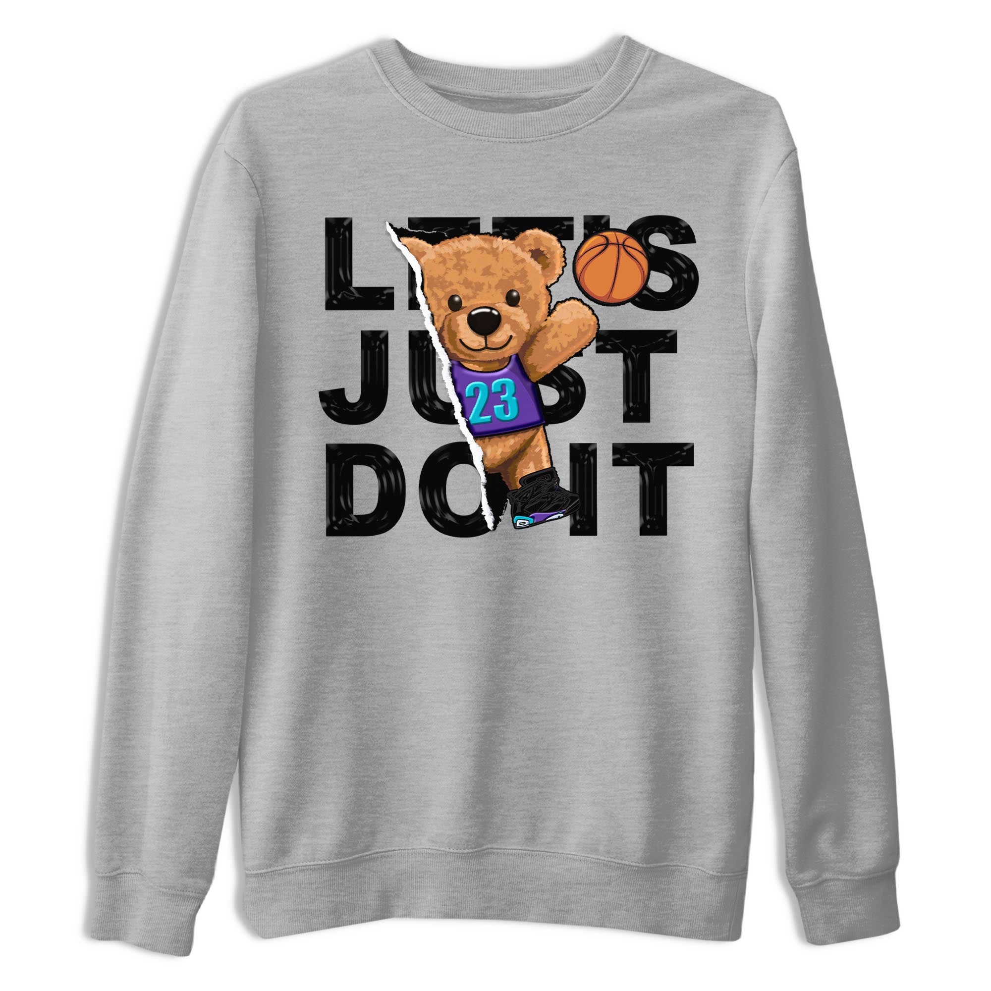 AJ6 Aqua shirt to match jordans Rip Out Bear sneaker release tees Air Jordan 6 Aqua Drip Gear Zone Unisex Streetwear Clothing Heather Grey 2 T-Shirt